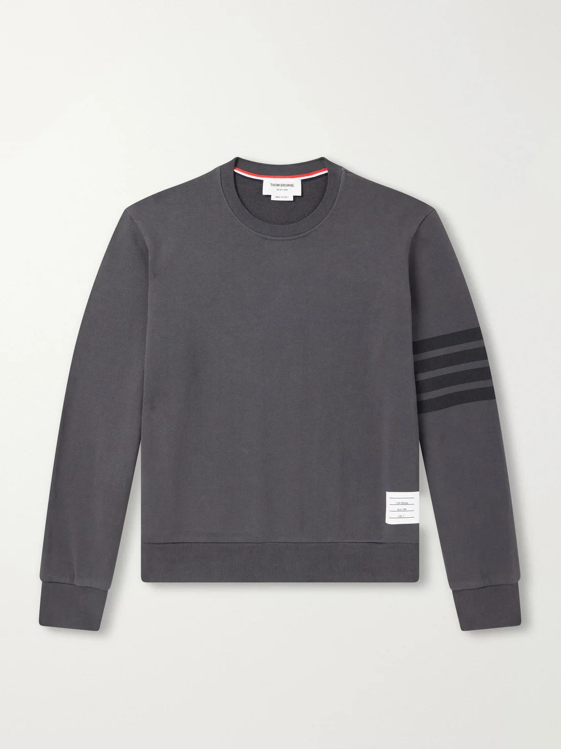 4-Bar Stripe Cotton-Jersey Sweatshirt - 1