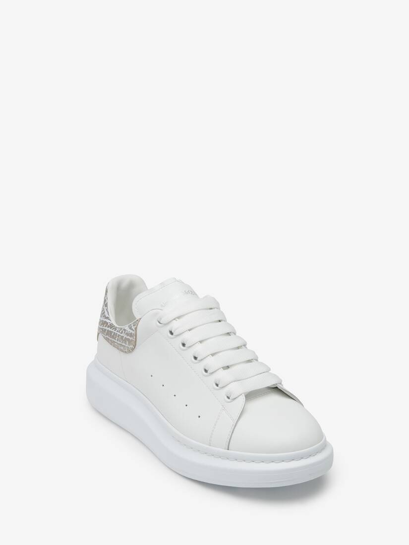 Men's Oversized Sneaker in White/silver - 5