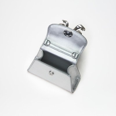 self-portrait Silver Python Diamante Bow Micro Bag outlook