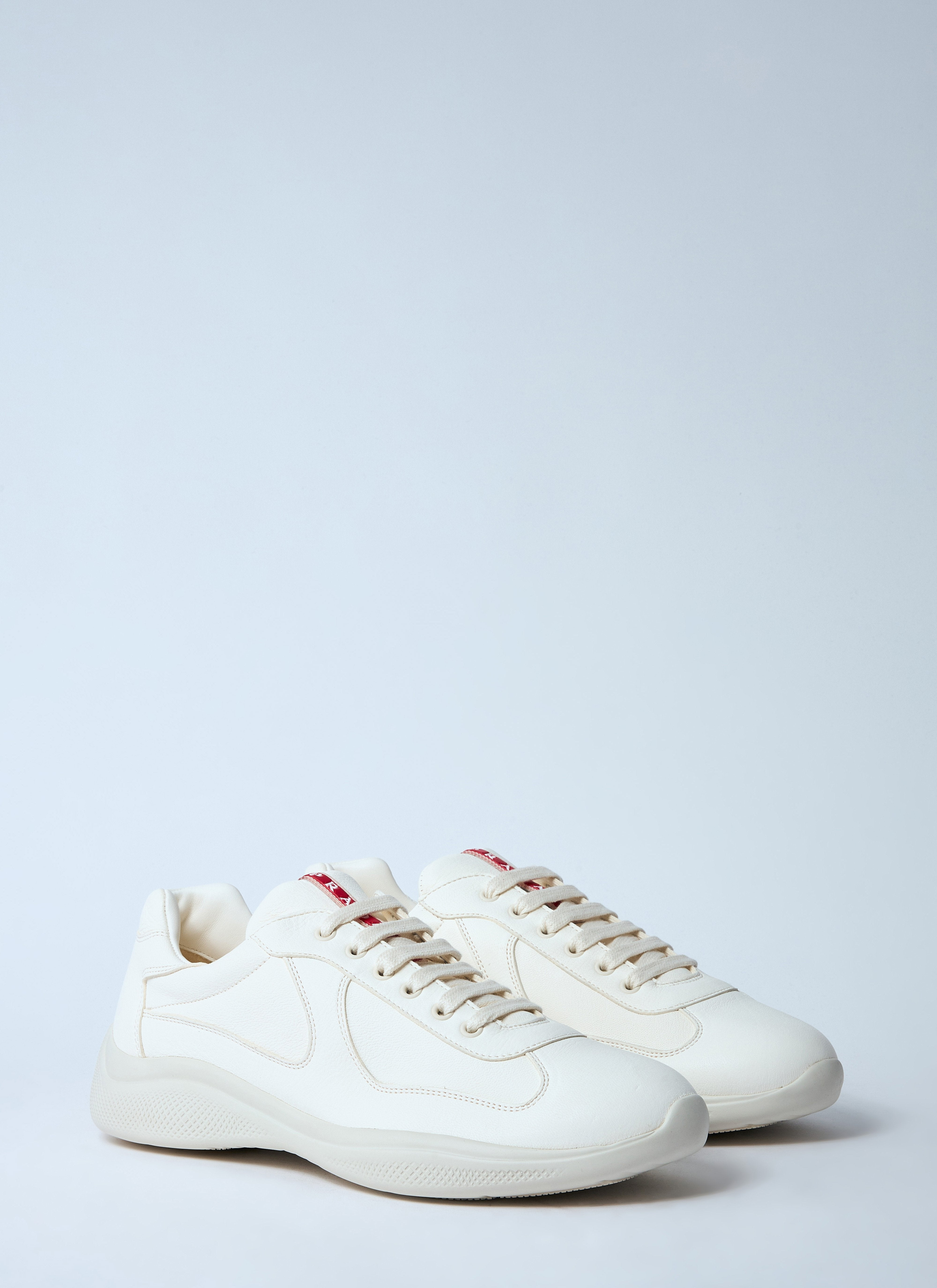 Prada Men Leather Low-Top Sneakers - 2