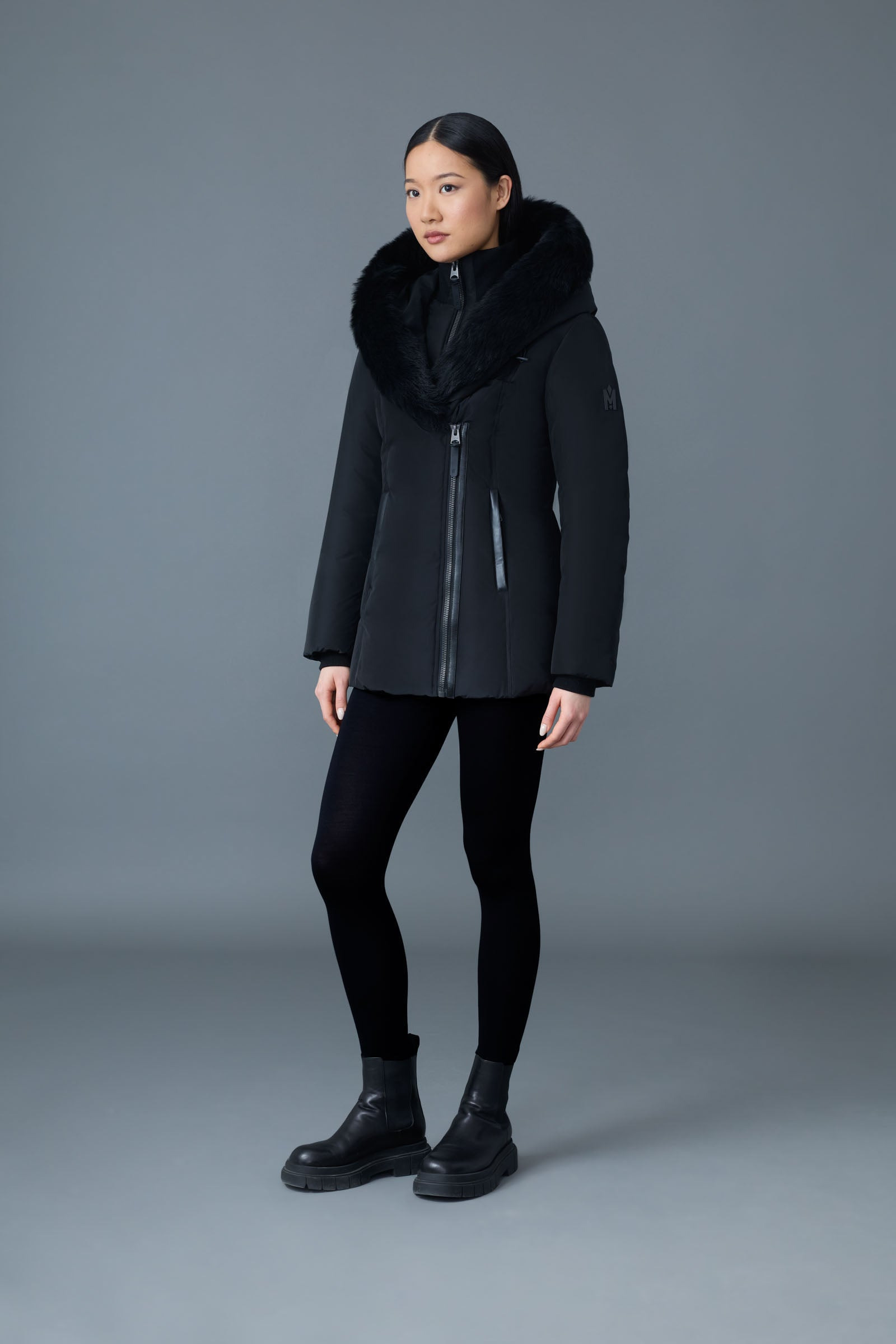 ADALI Down coat with sheepskin Signature Mackage Collar - 2
