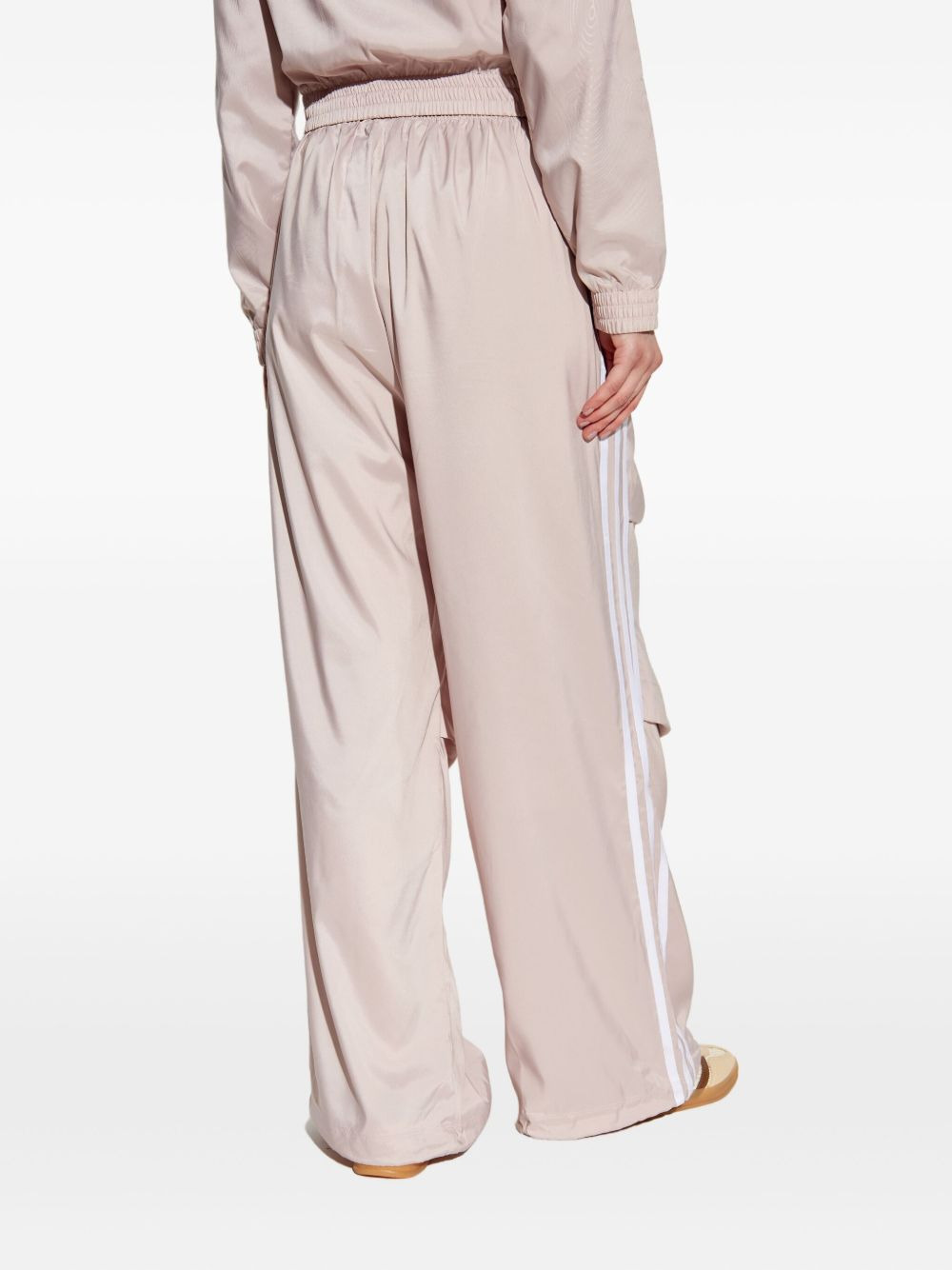 three-stripe gathered trousers - 3