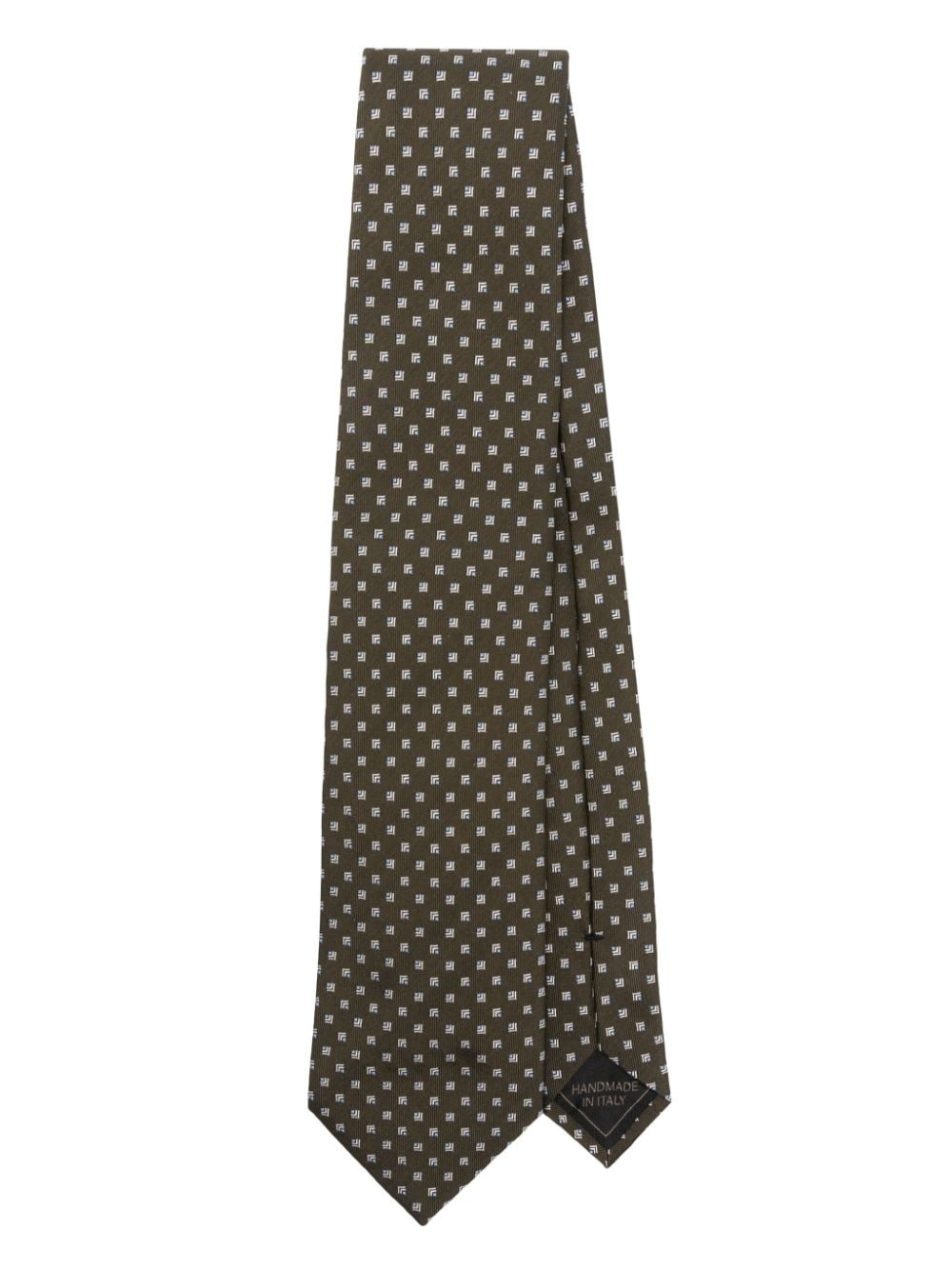 geometric-jacquard tie - 1