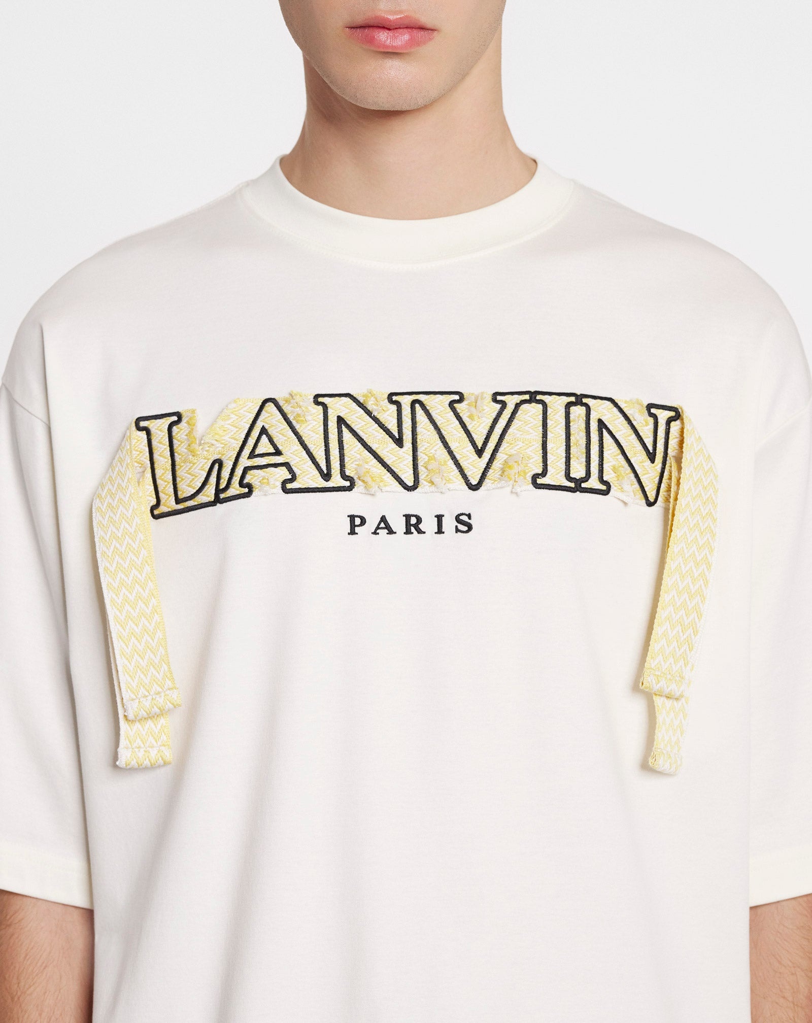 OVERSIZED EMBROIDERED CURB LACE T-SHIRT - 5