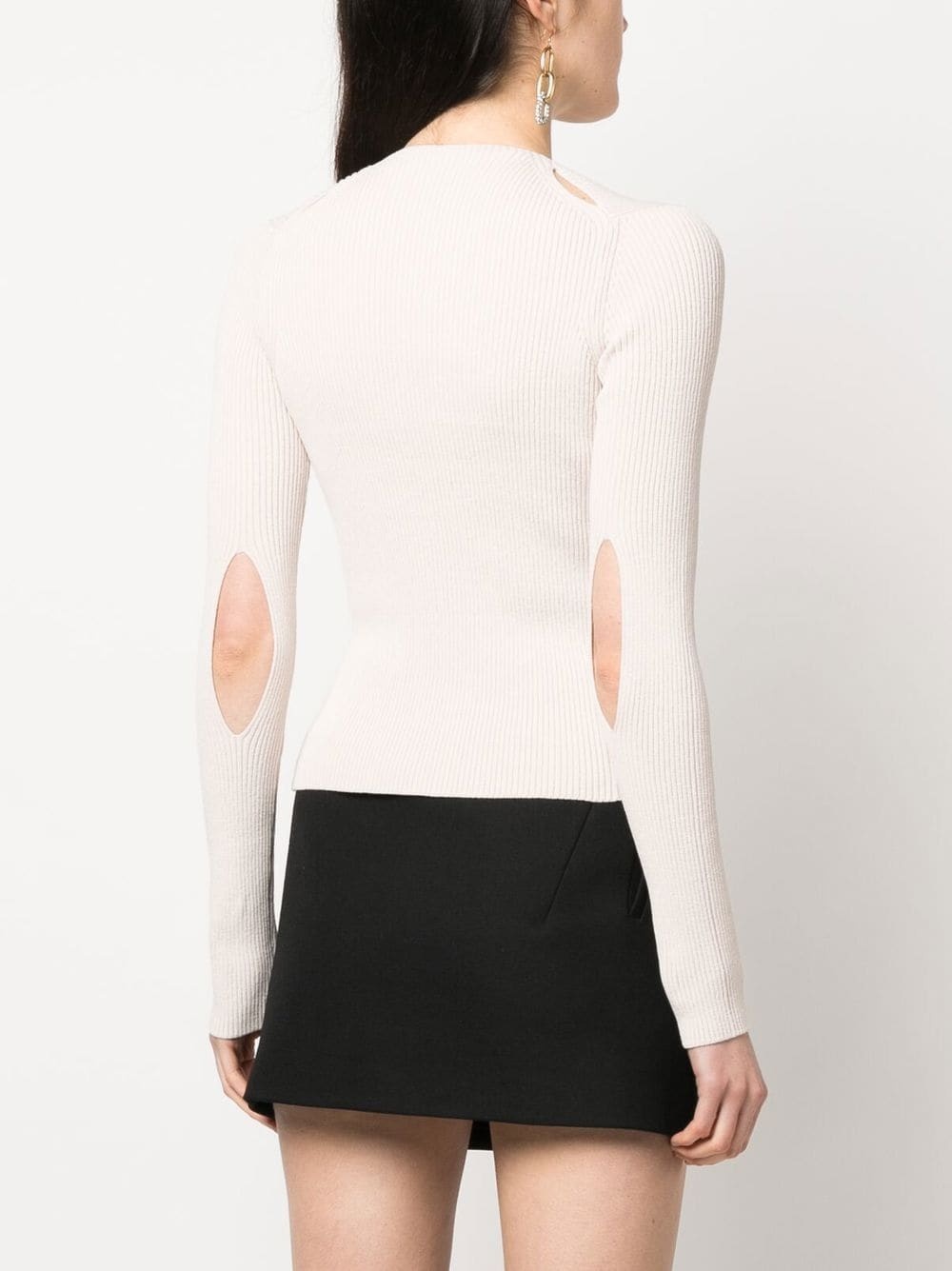ribbed-knit cotton-blend cardigan - 4