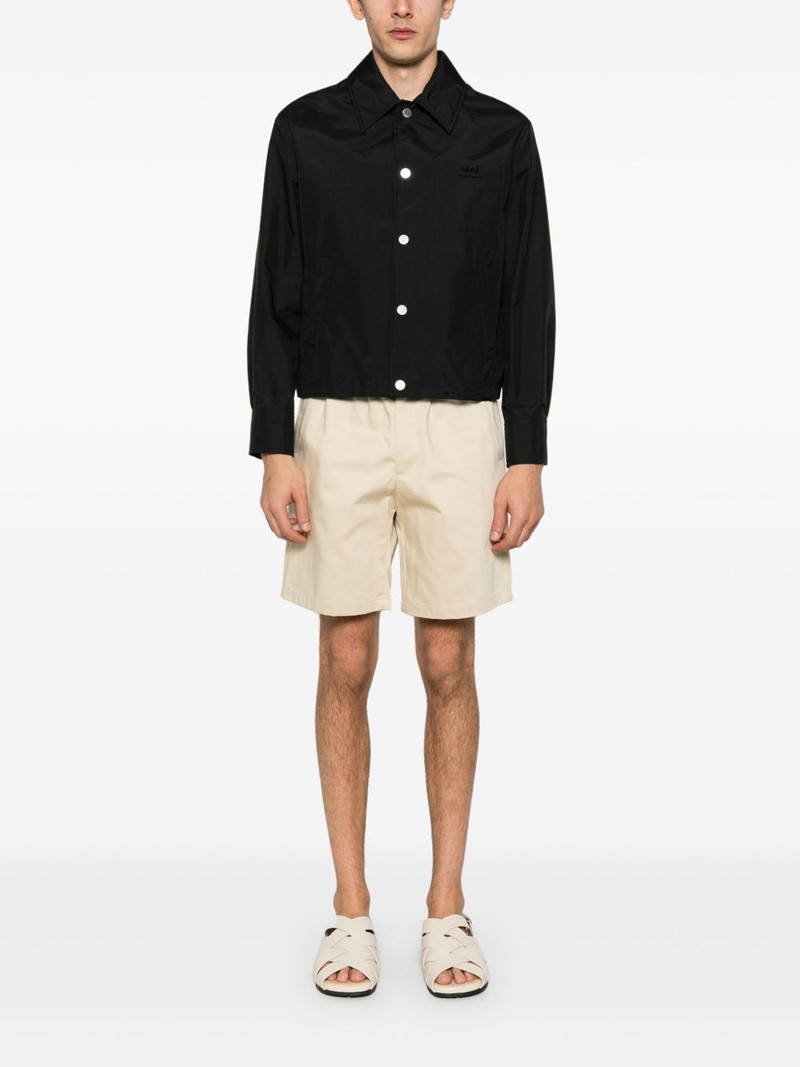 AMI Paris logo-lettering shirt jacket outlook