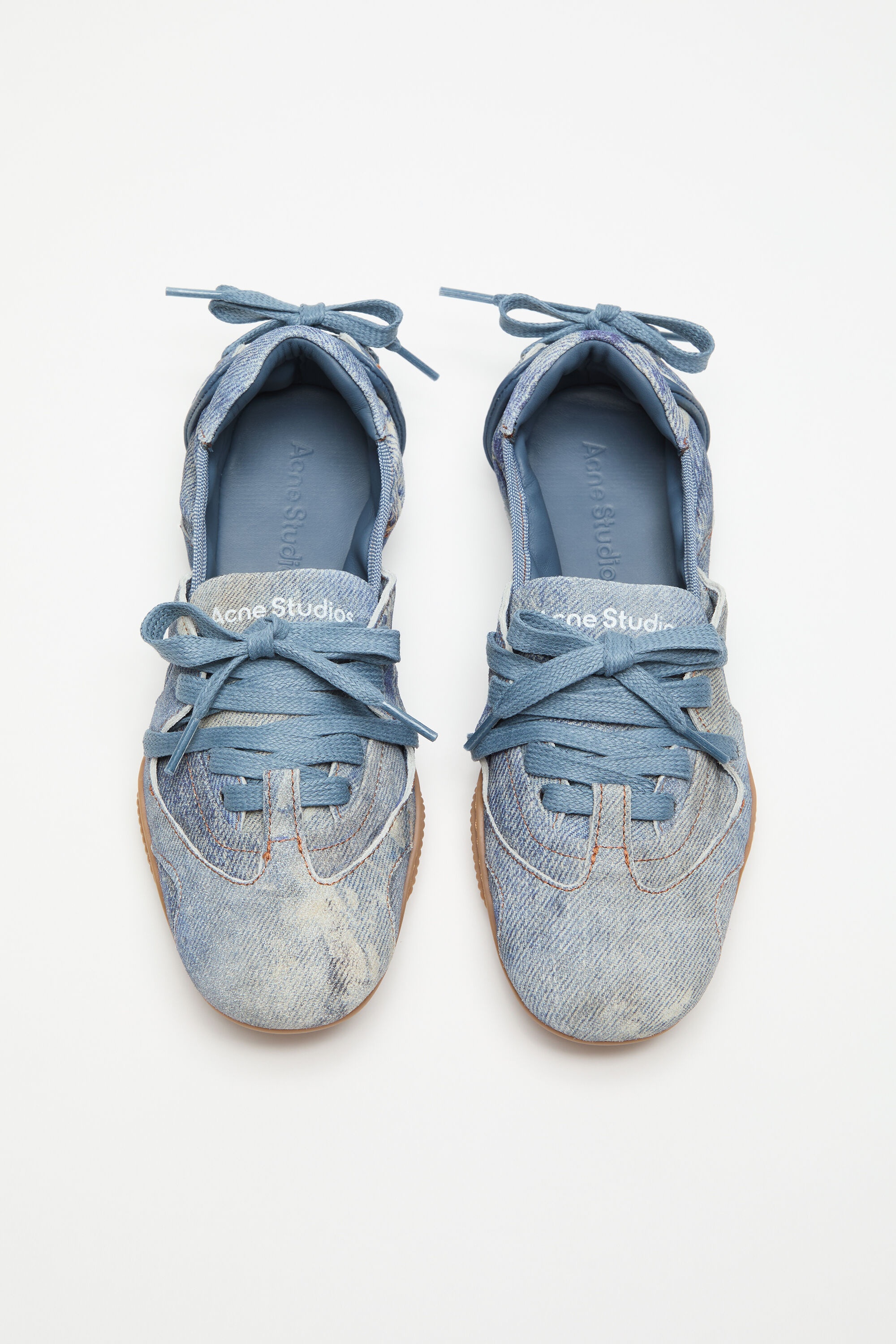 Lace-up leather shoes - Light blue - 3