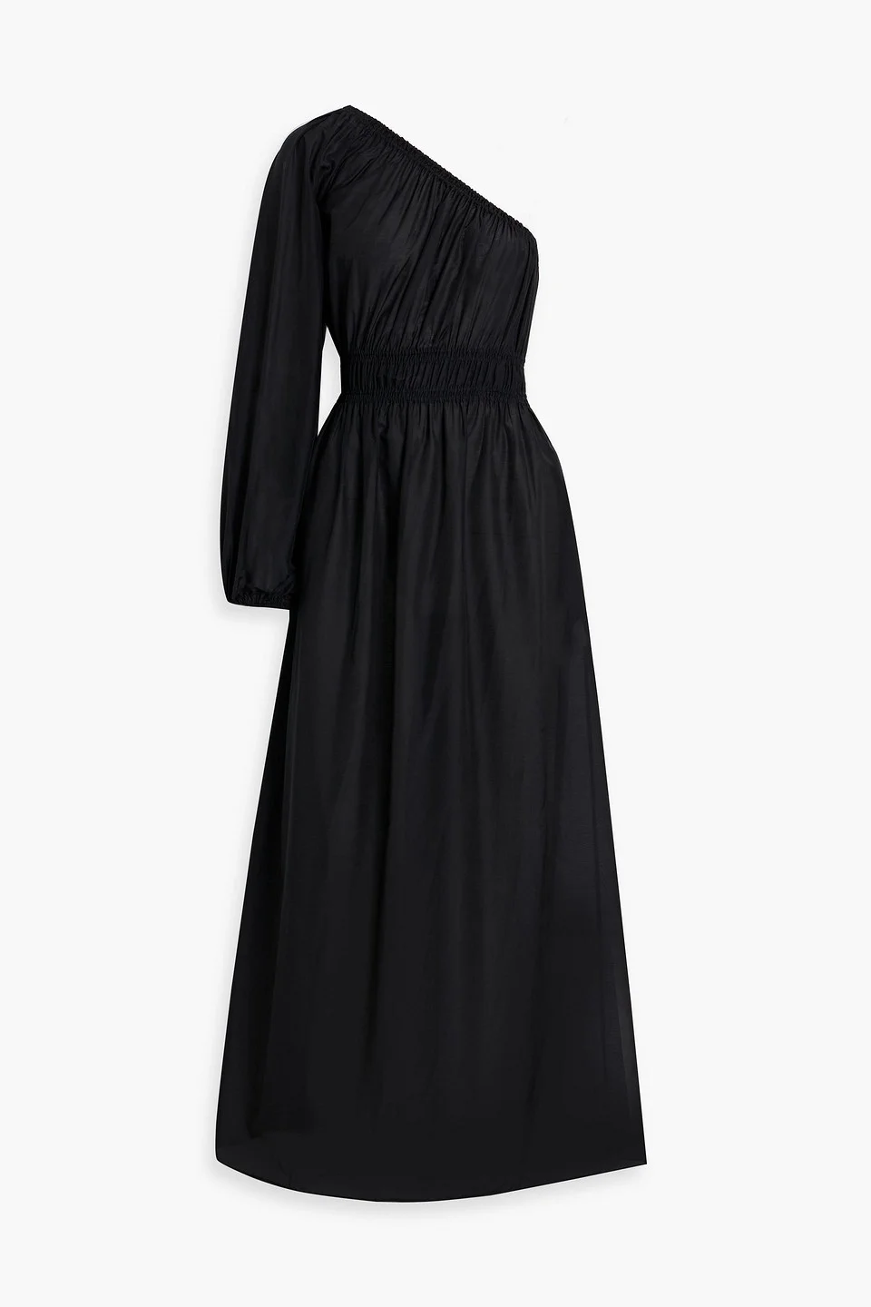 One-sleeve cotton and silk-blend maxi dress - 1