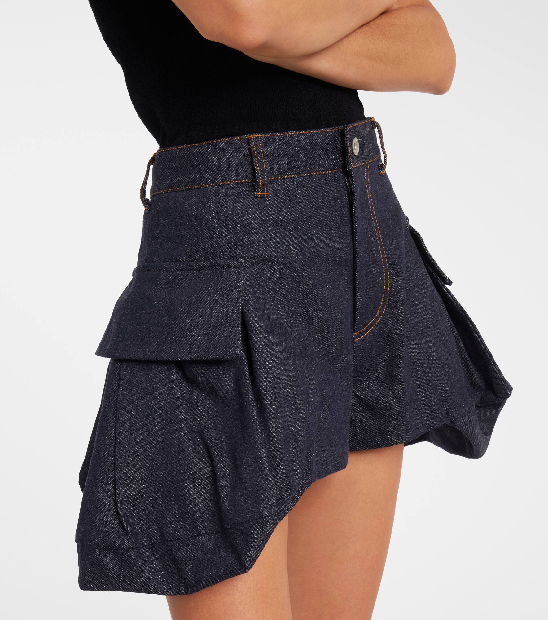 High-rise denim shorts - 5