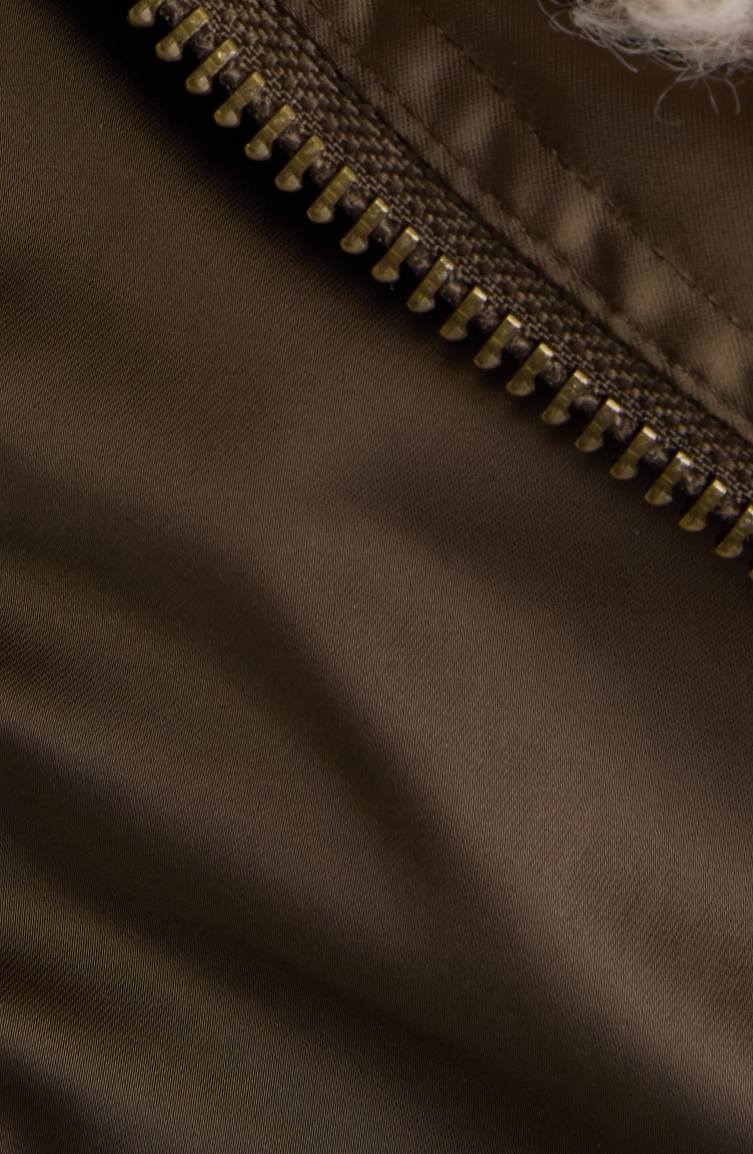 Isabel Marant Étoile Elisa Faux Shearling Trim Jacket in Khaki at Nordstrom - 7