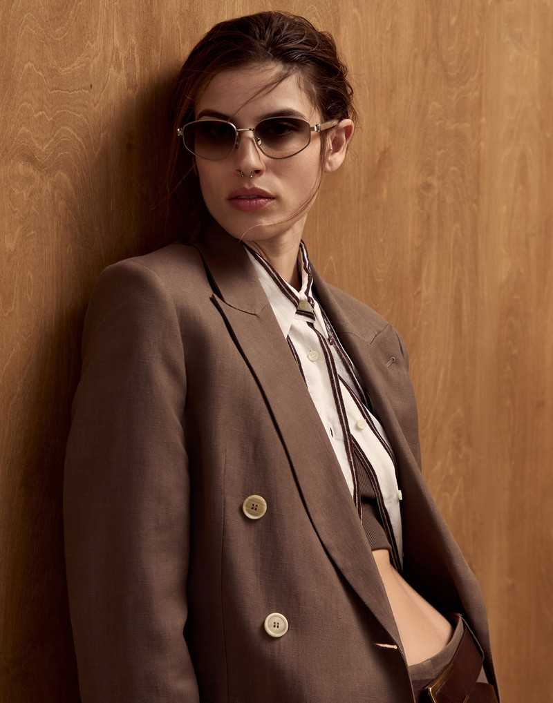 Geometric titanium sunglasses 4