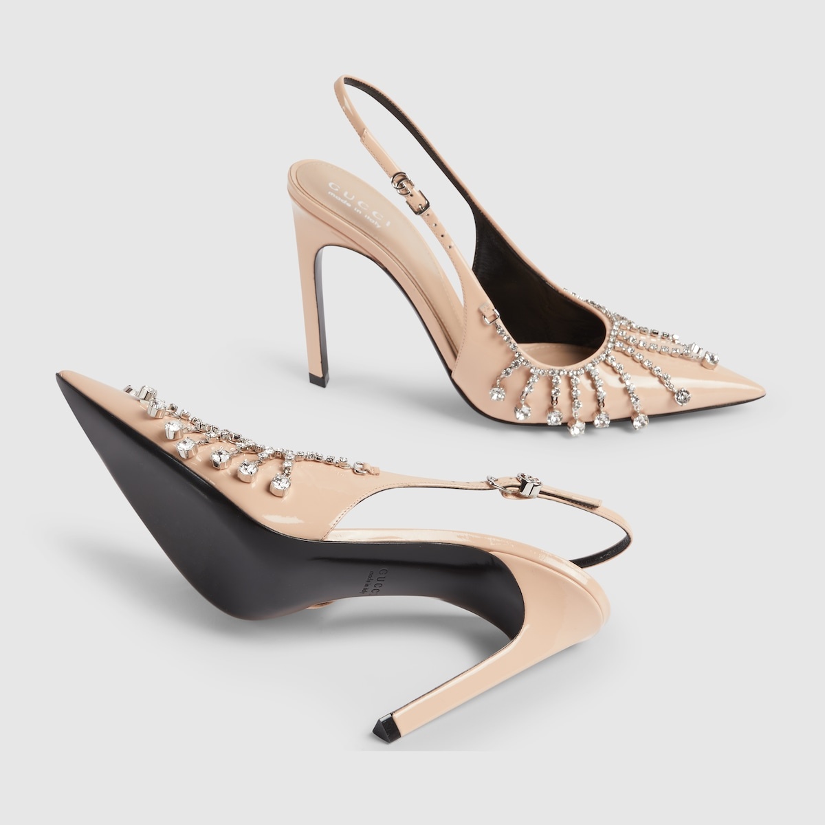Women's pump with crystal chain - 6