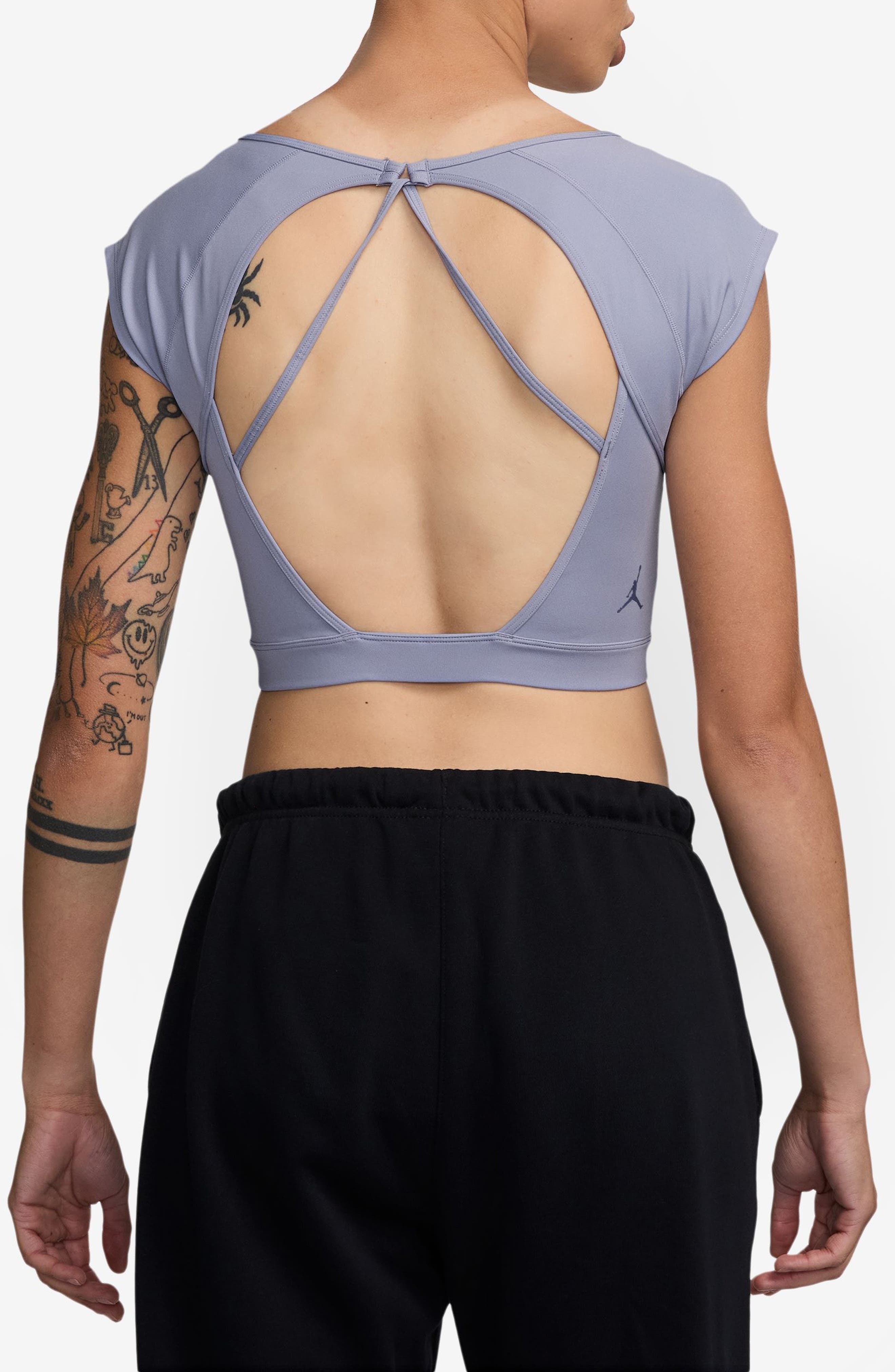 Jordan Dri-FIT Performance Crop Top in Indigo Haze at Nordstrom - 2