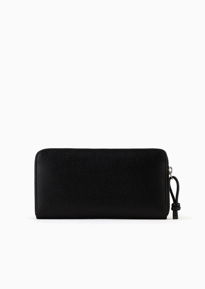 EMPORIO ARMANI Tumbled leather wallet with wrap-around zip outlook