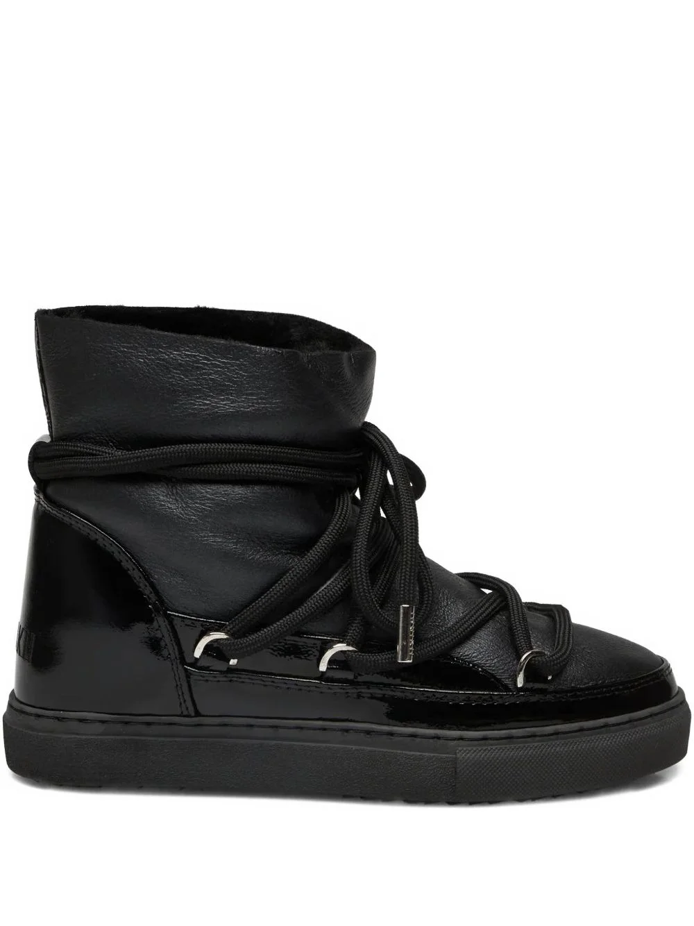 Classic patent leather lace-up sneakers - 1