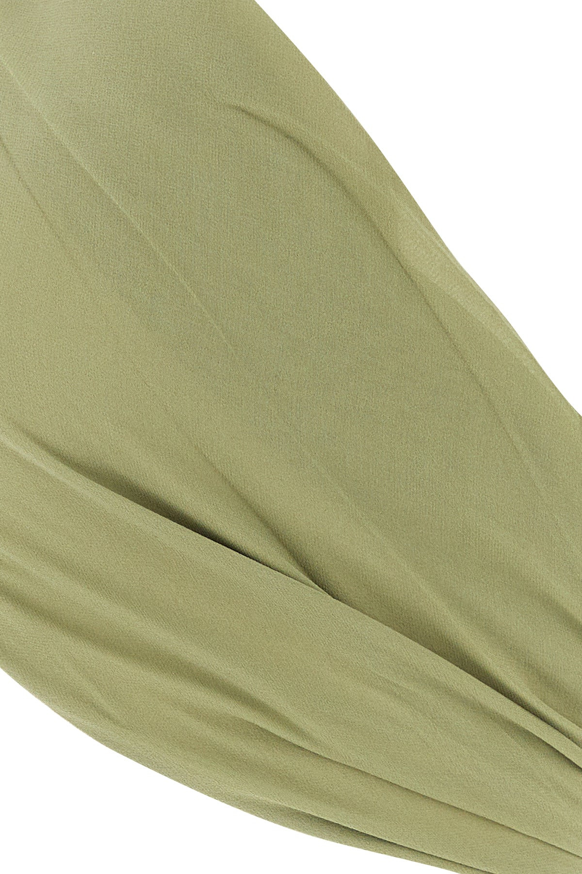 Sage green silk crop-top - 3