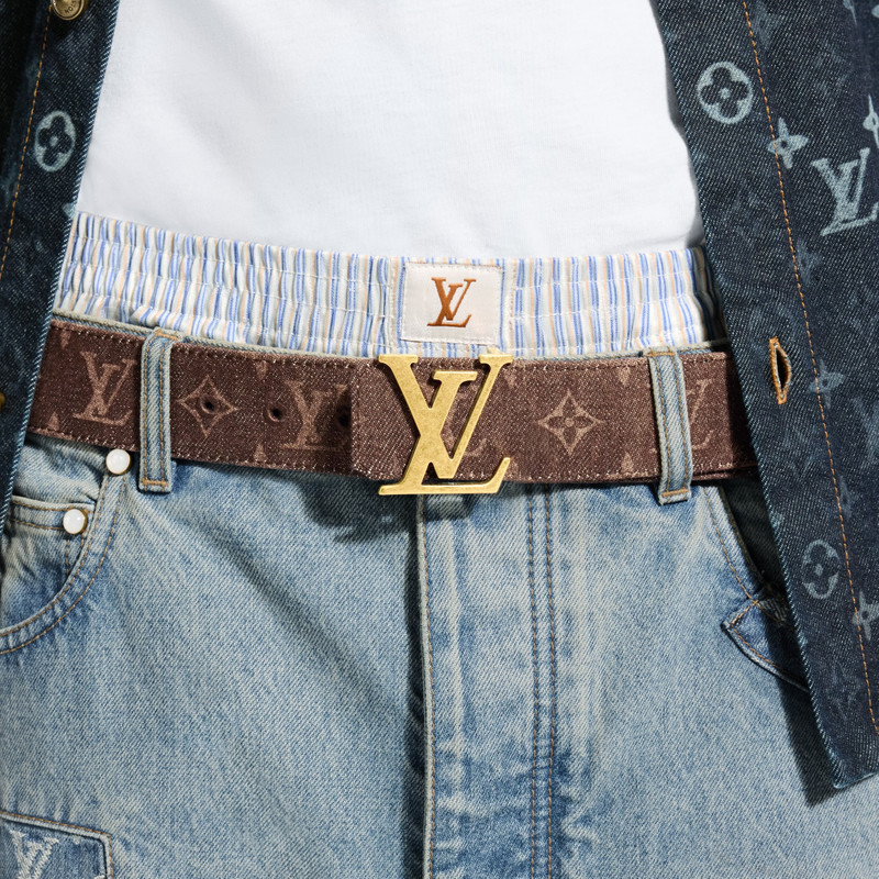 LV Initiales Monogram Denim 40mm Belt 4