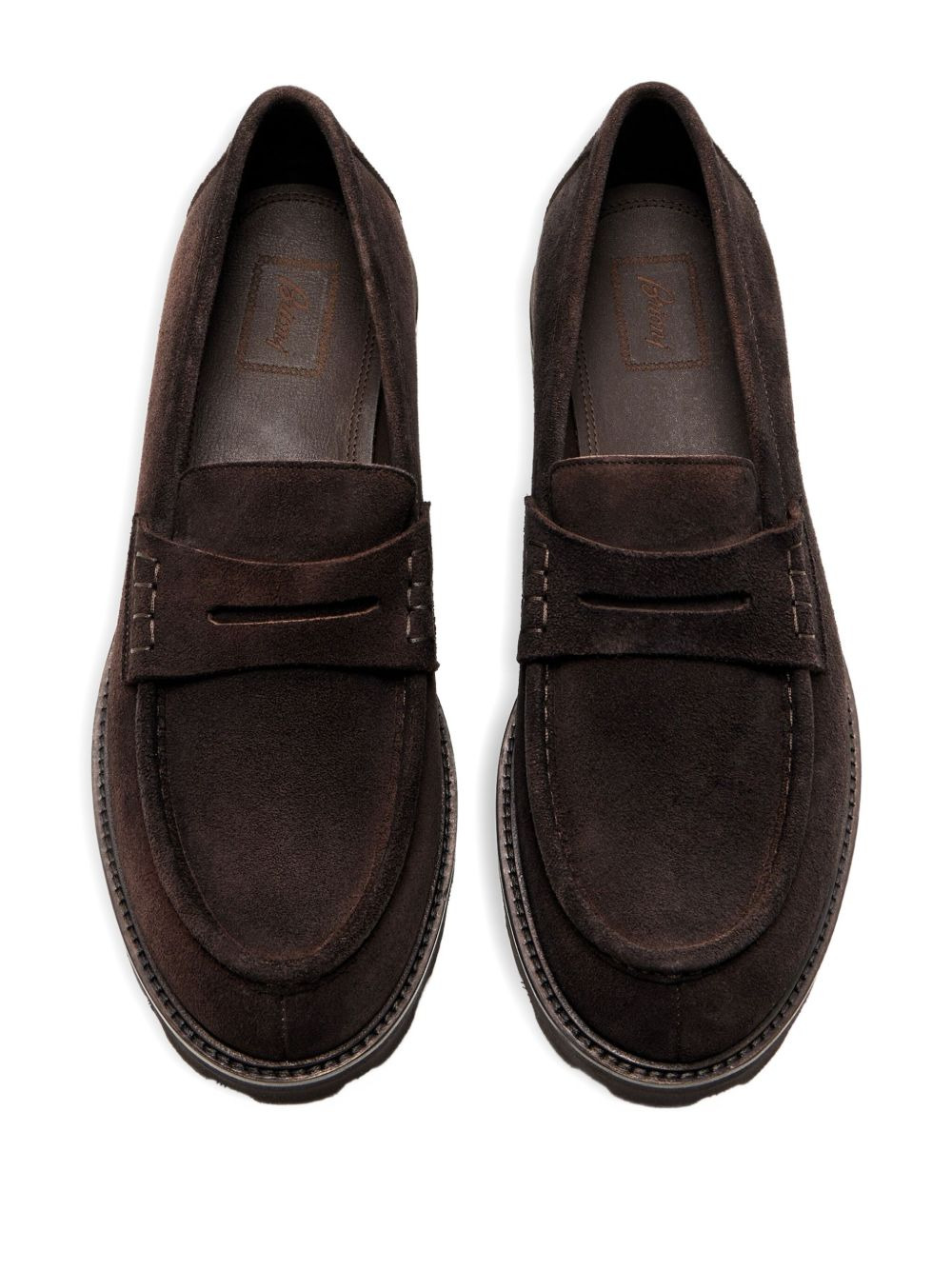penny-strap suede loafers - 3