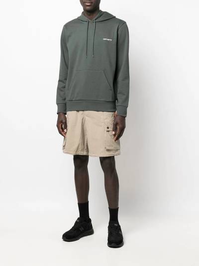 Carhartt logo drawstring hoodie outlook