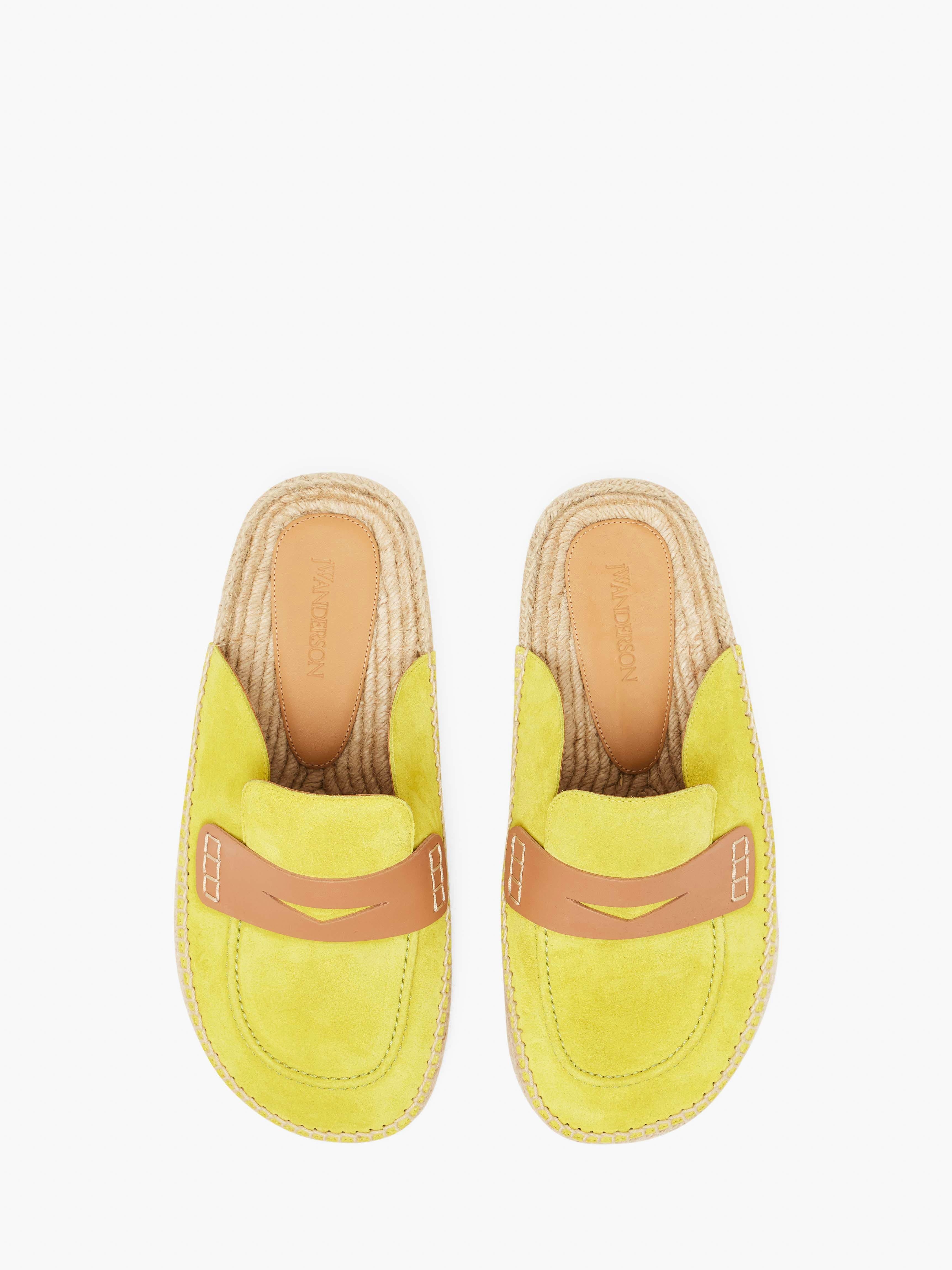 SUEDE ESPADRILLE LOAFER MULES - 4
