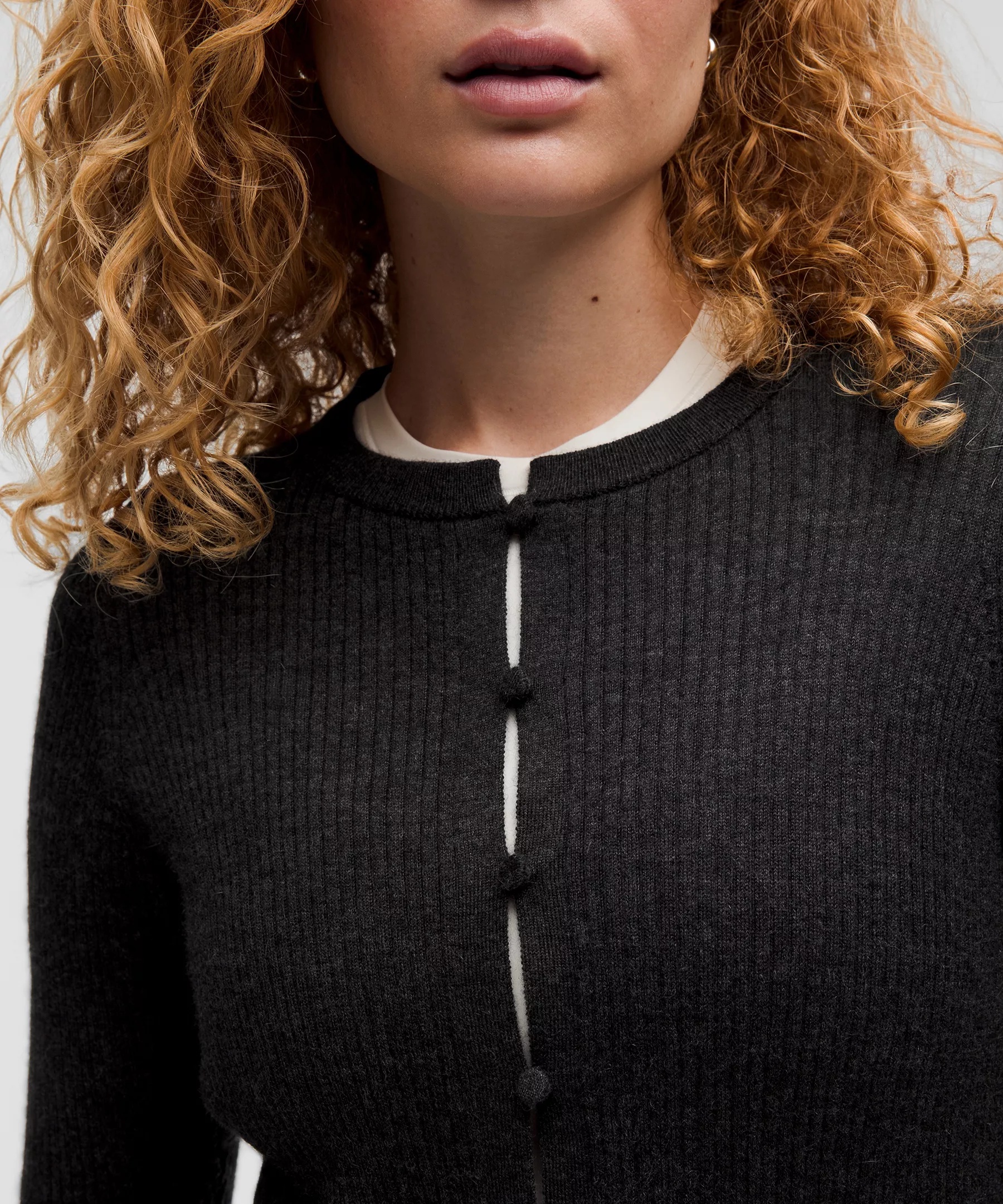 Cashmere Scalloped Cuff Cardigan - 6