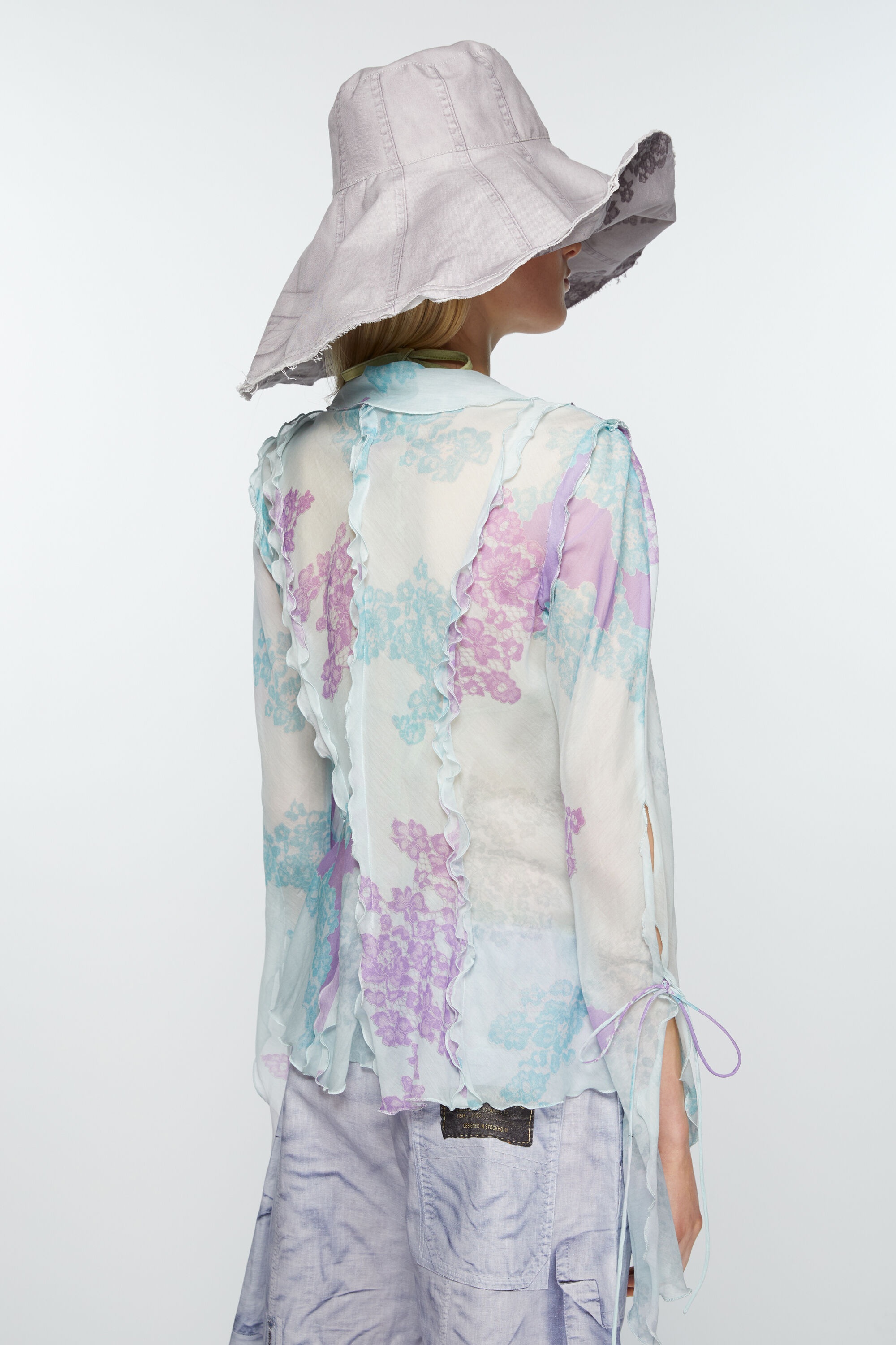 Print blouse - Blue/lilac - 3