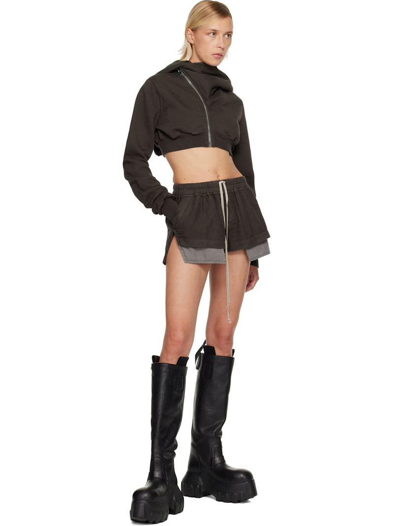 Rick Owens DRKSHDW Gray Concordians Fox Boxers Shorts outlook