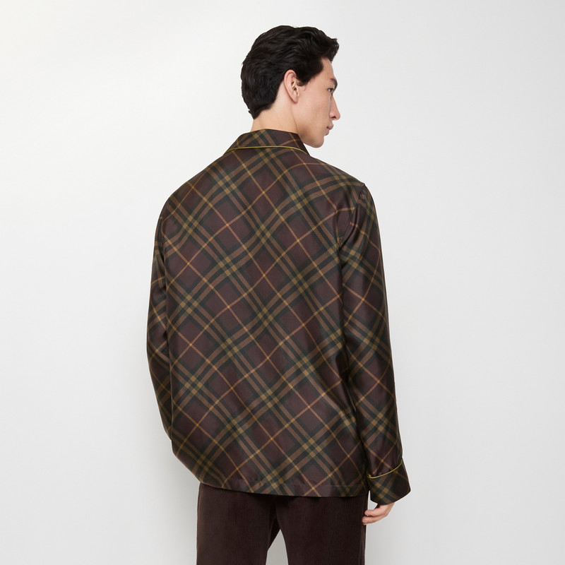 Check Silk Pyjama Shirt 3