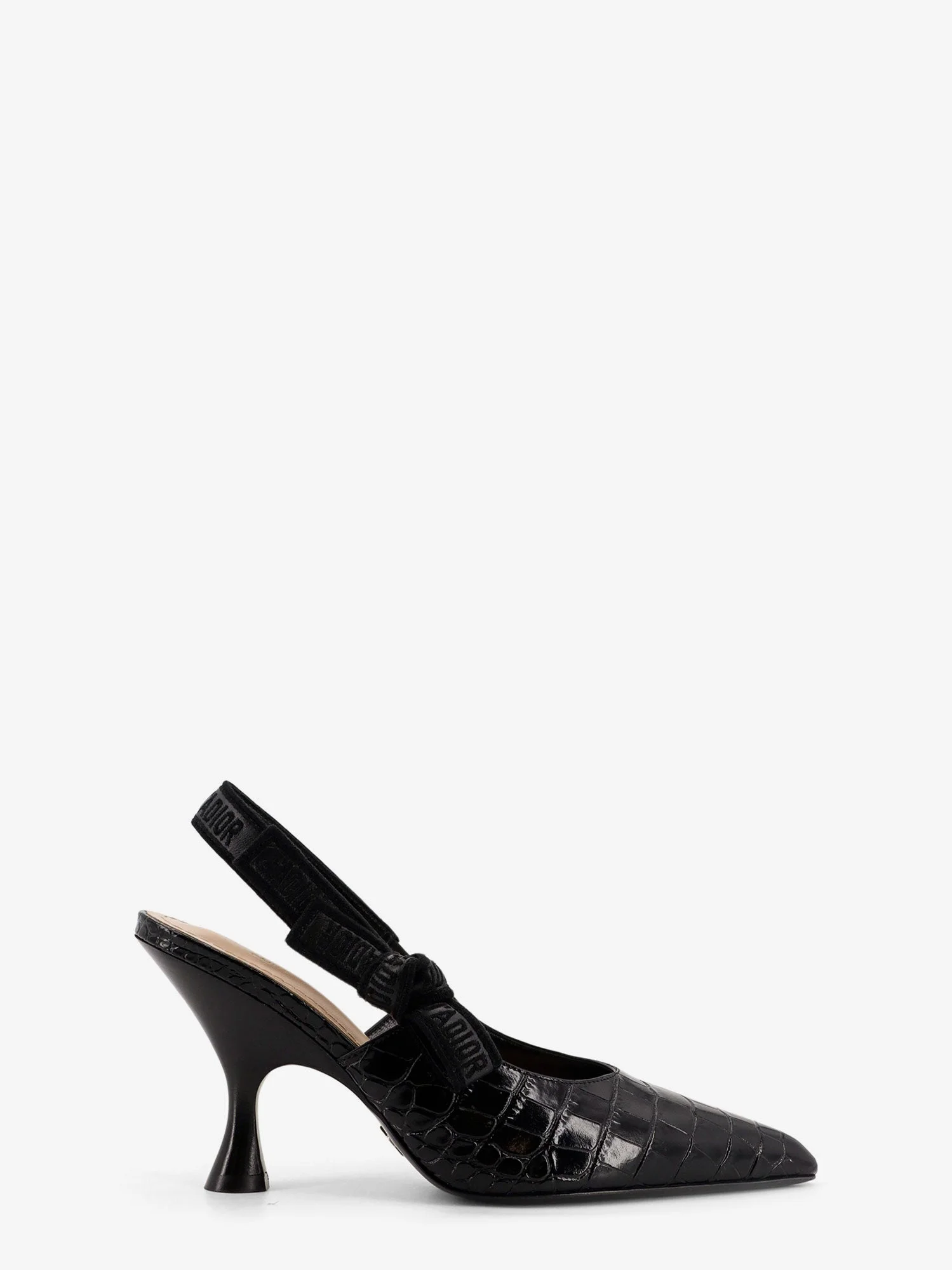 Dior J'Adior Leather Slingback Pumps With Croco Effect - 1