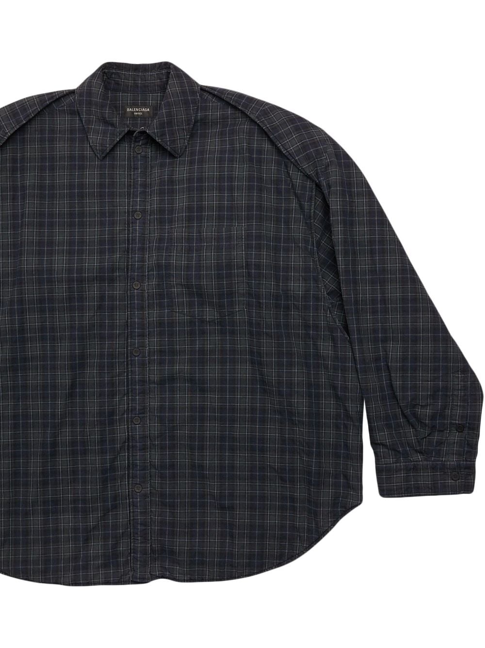 checked-pattern long-sleeve shirt - 3