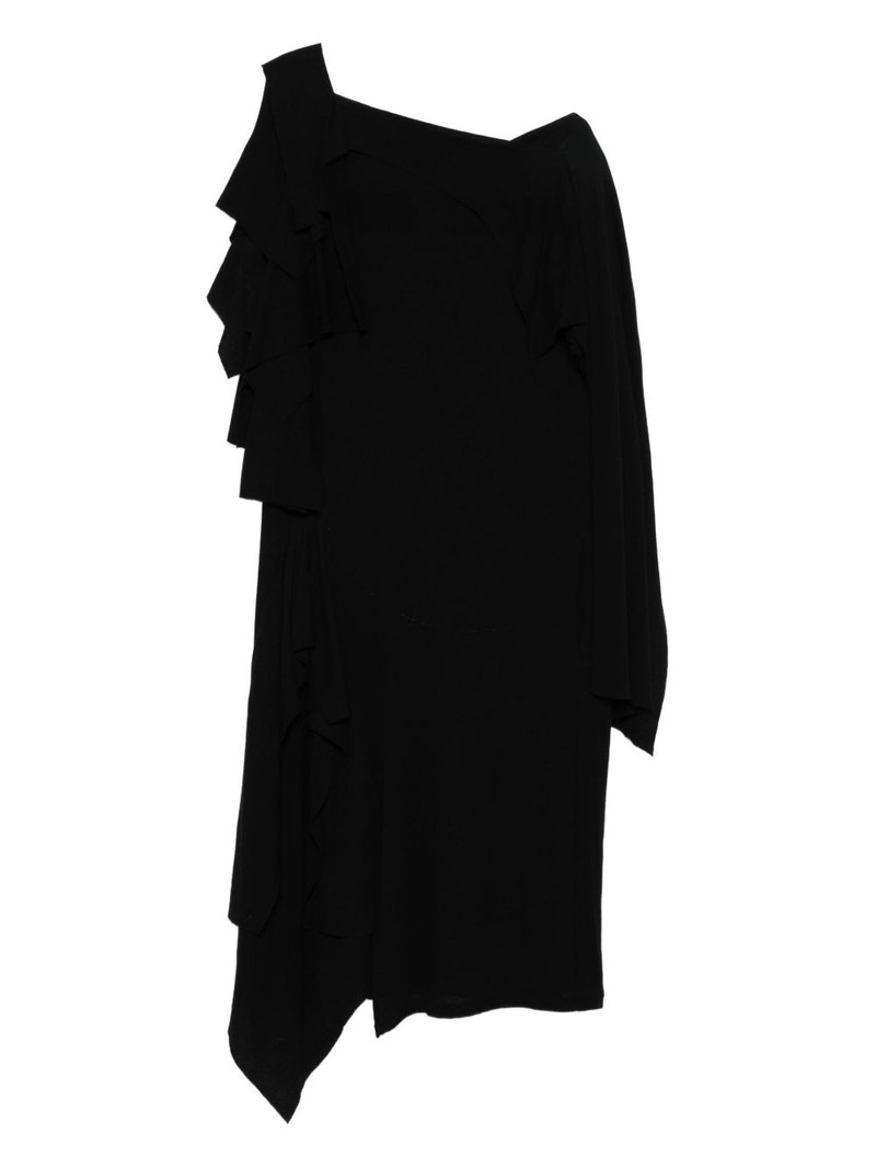 draped ruffled dress 1