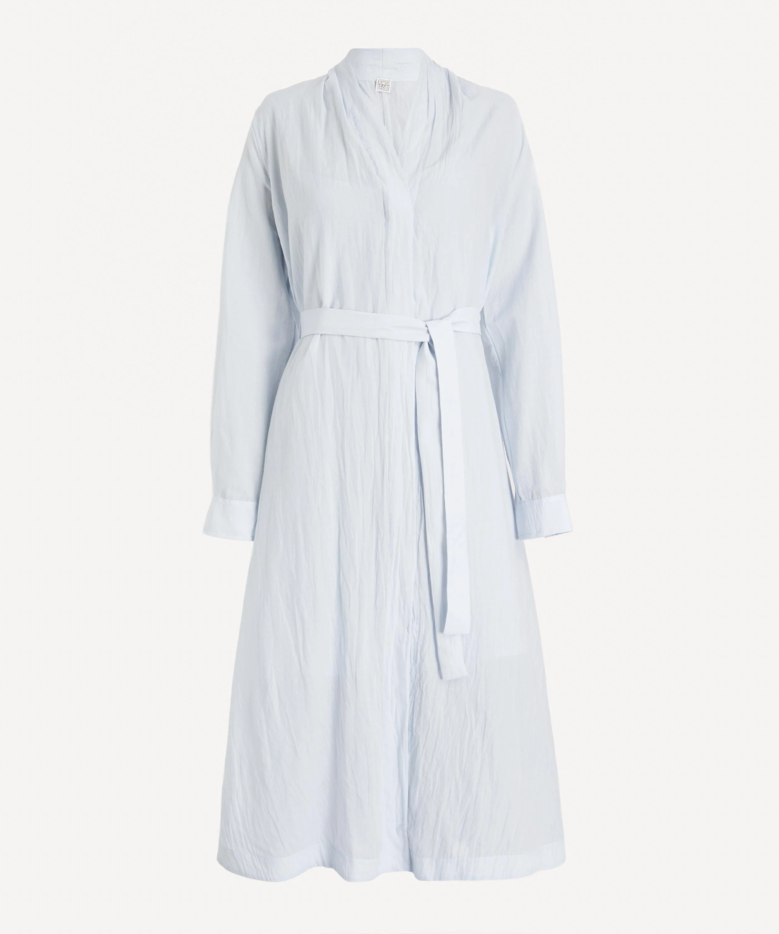 Belted Cotton Voile Dress - 1