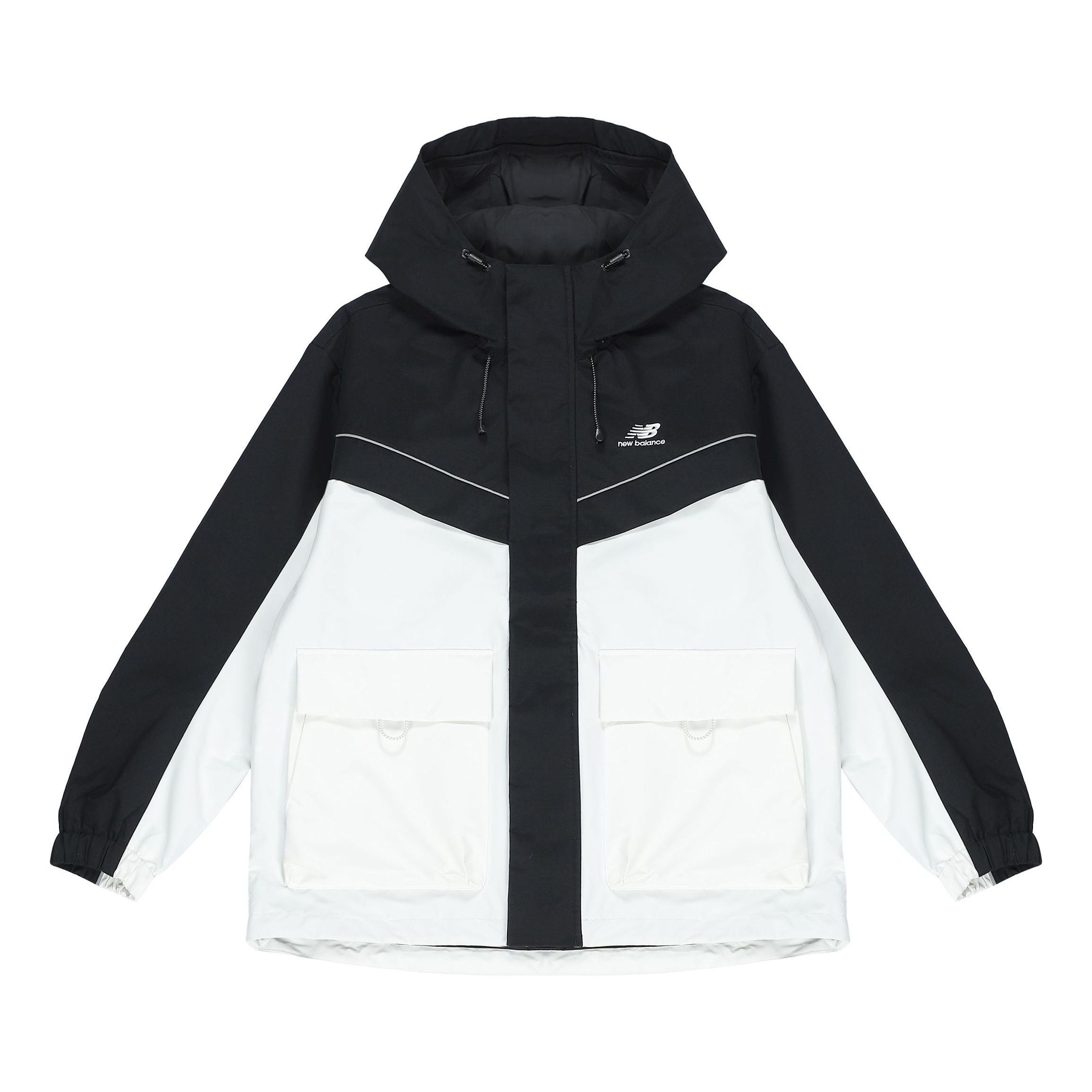 New Balance Windproof Jacket 'Black White' 5AC39333-BK - 1