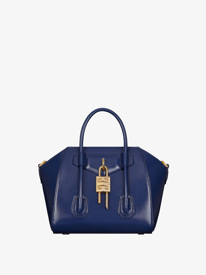 MINI ANTIGONA LOCK BAG IN BOX LEATHER 1