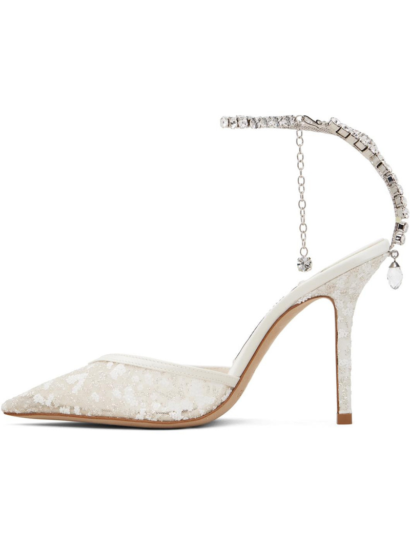 JIMMY CHOO Off-White Saeda 100 Heels outlook