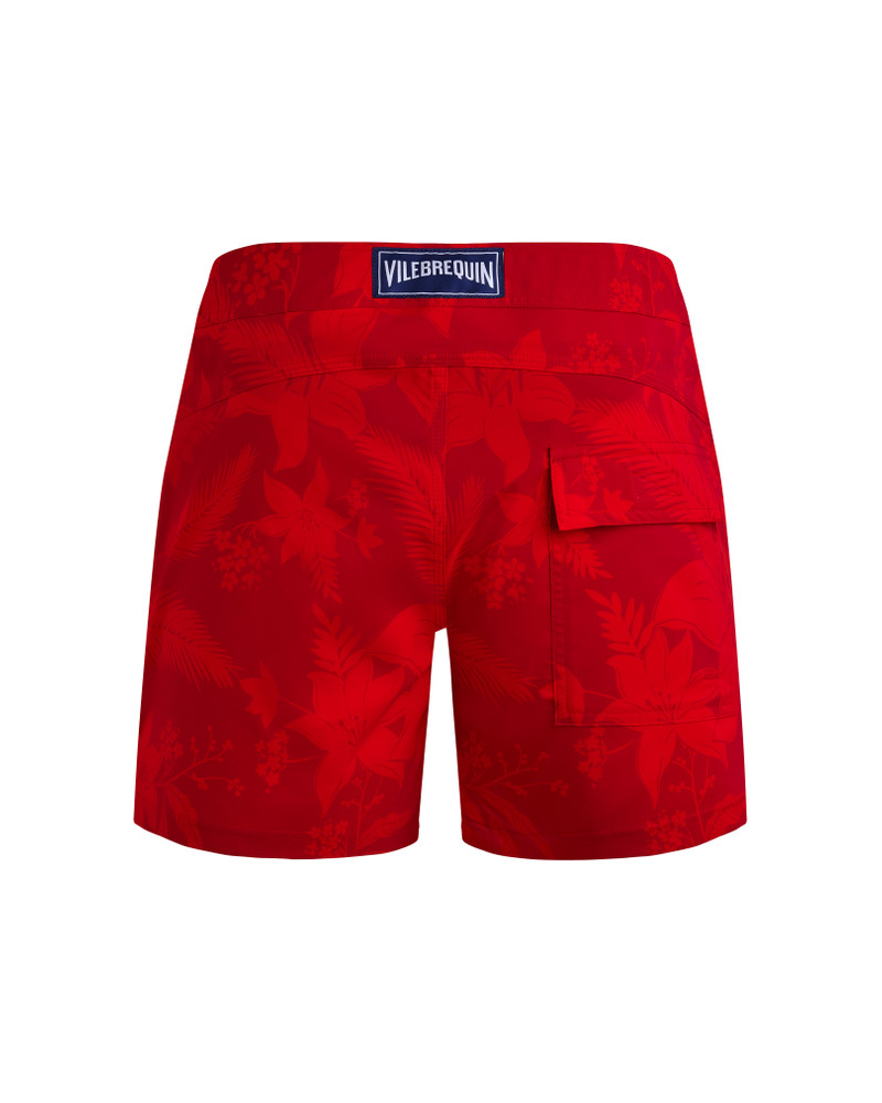 Men Stretch Short Swim Trunks Flat Belt Flower Power 2