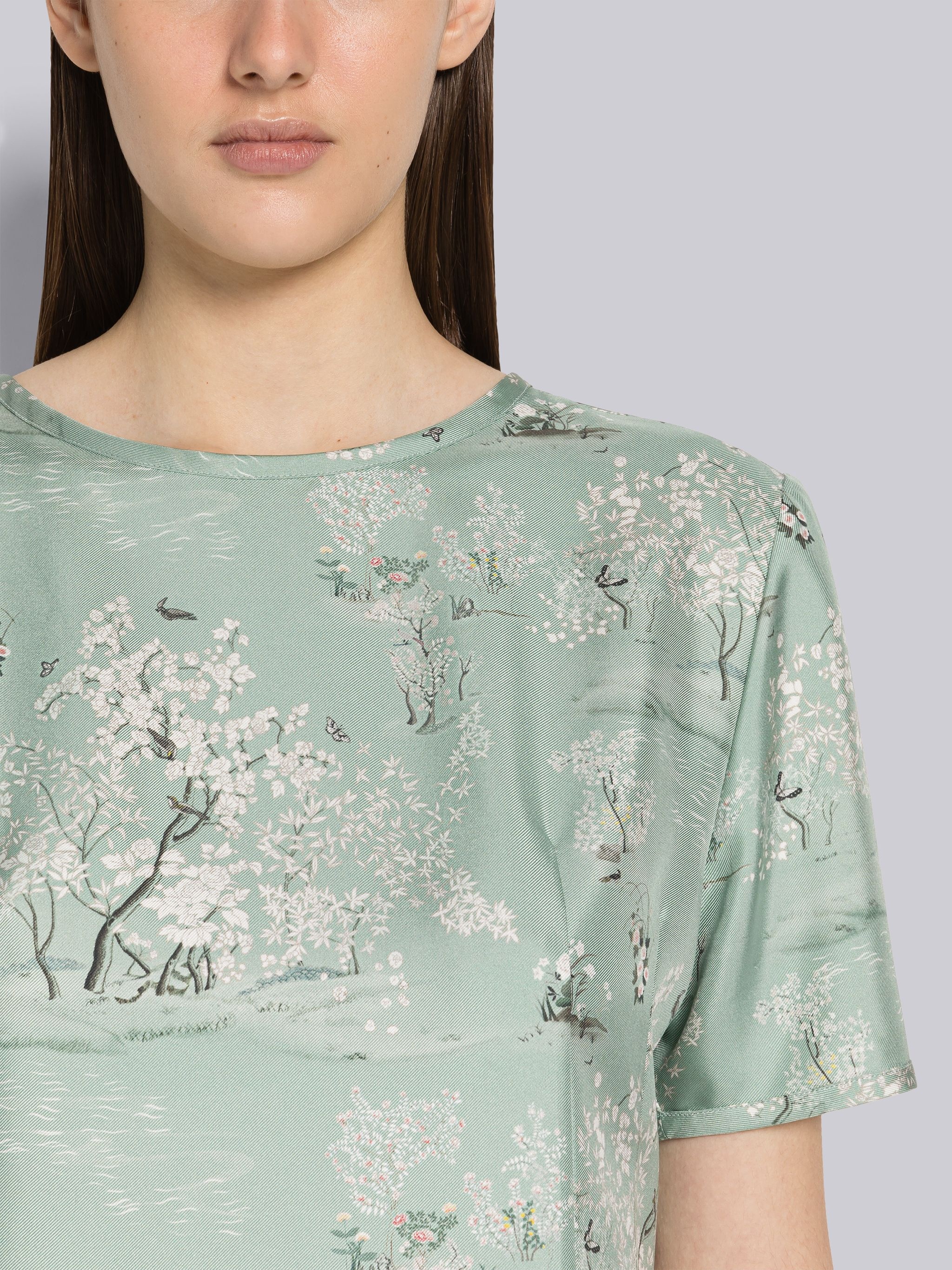 Silk Toile Button Back Blouse - 5