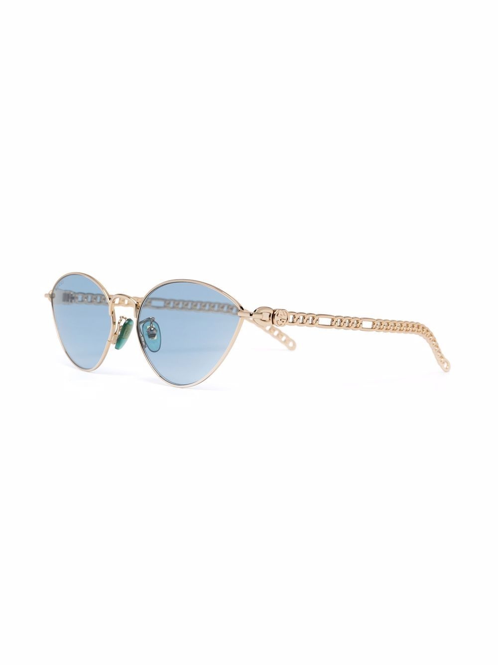 heart-charm cat-eye sunglasses - 2