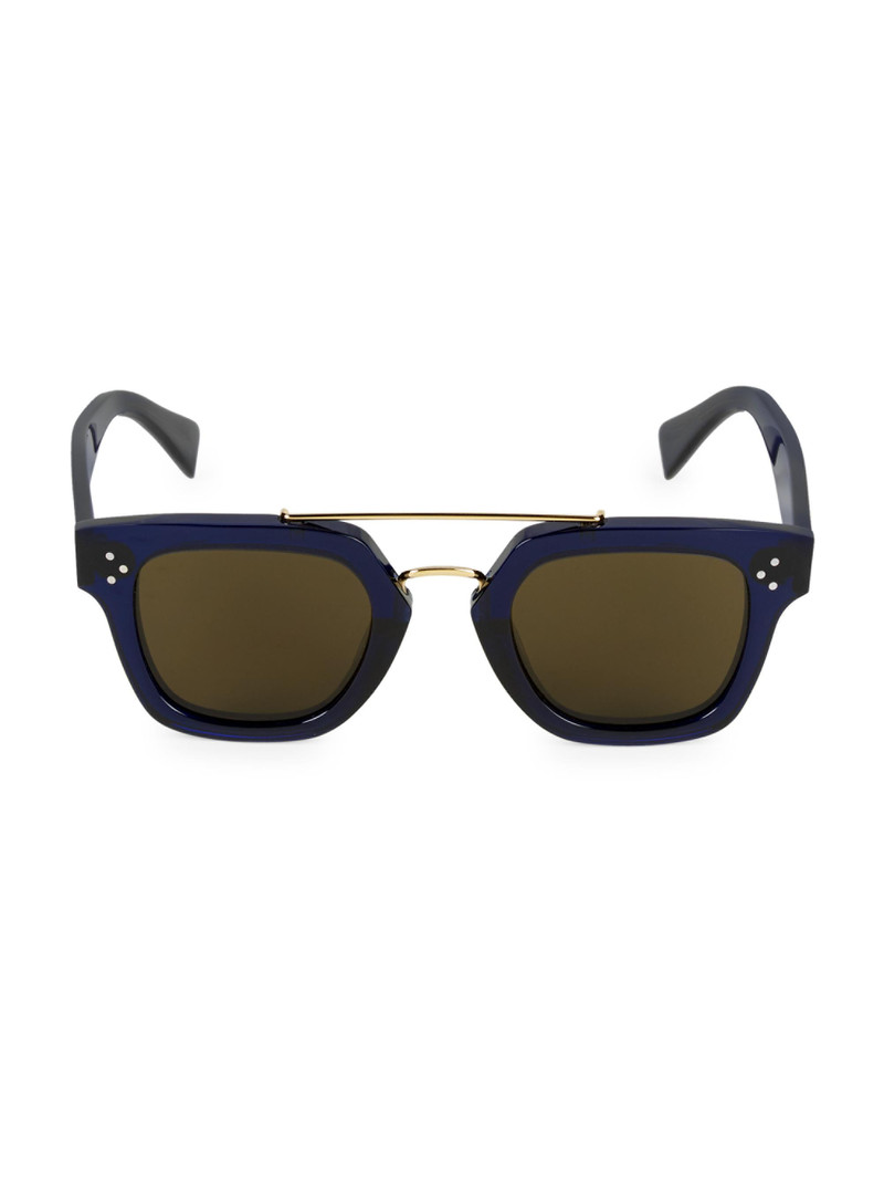 Men's 47MM Plastic Square Sunglasses - Blue 1