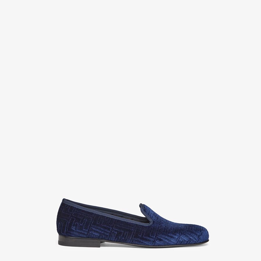 Blue velvet slippers - 1