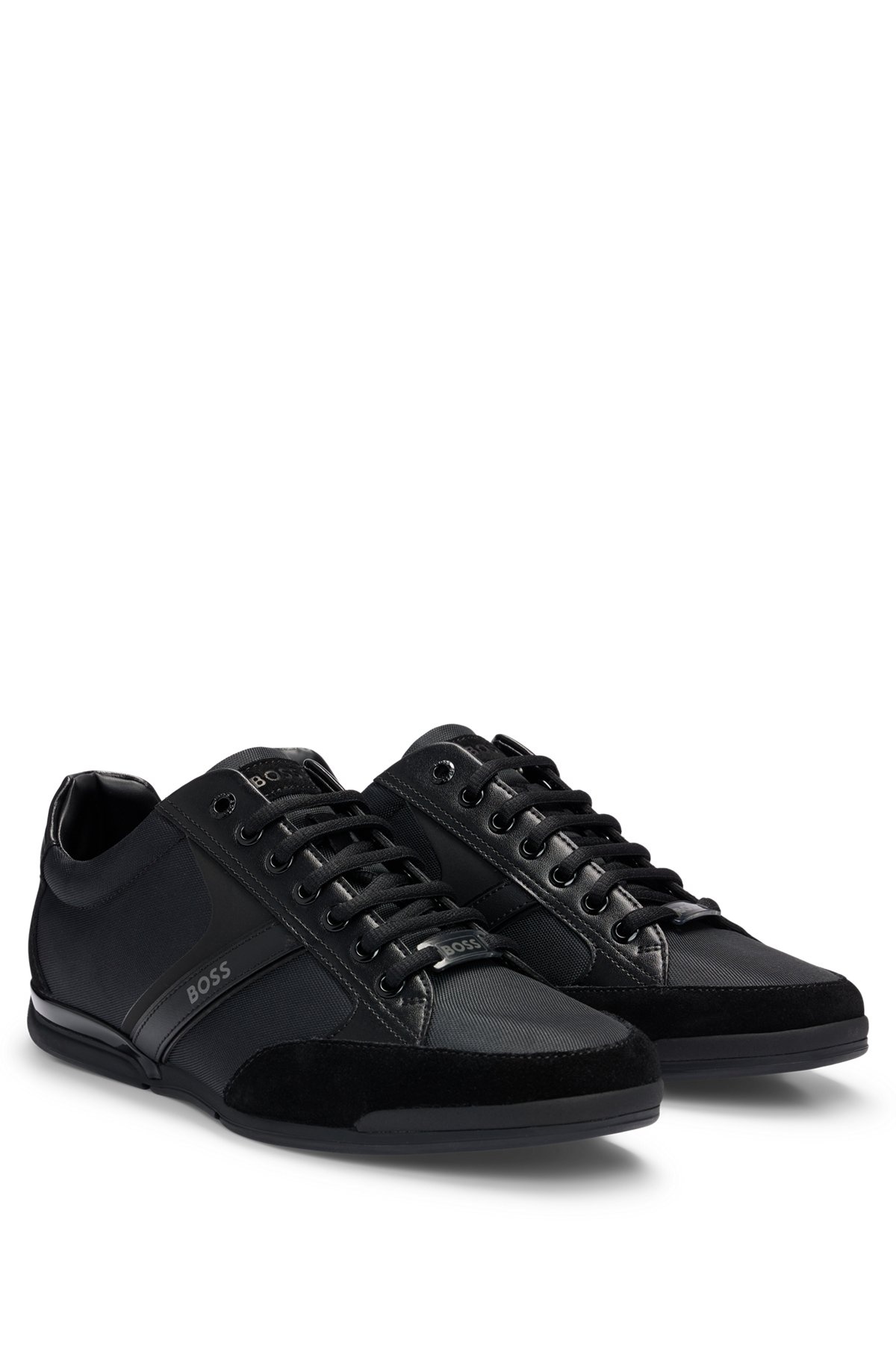 MIXED-MATERIAL TRAINERS WITH SUEDE AND FAUX LEATHER - 2
