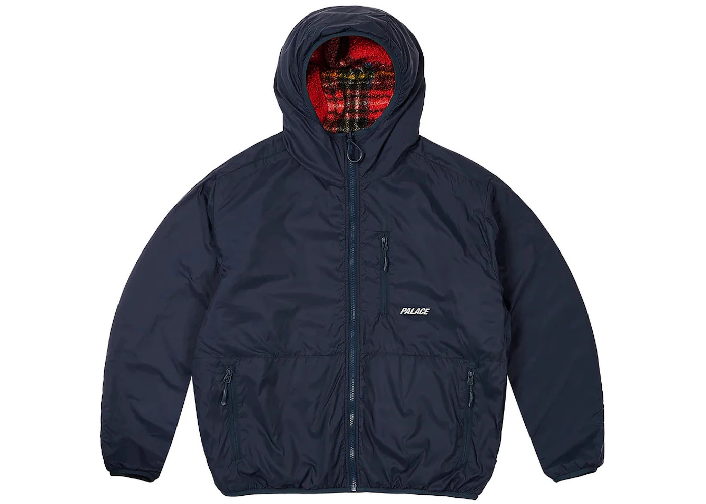 Palace Reversible Check Fleece Jacket Red - 3