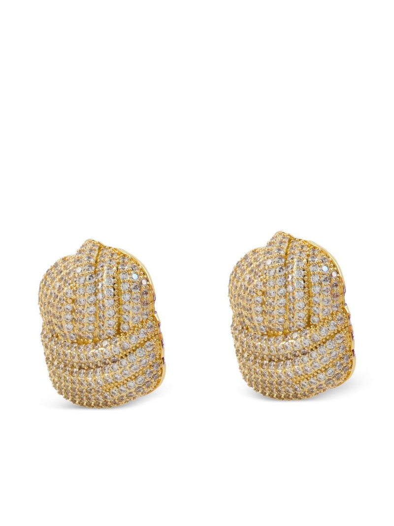 self-portrait knot-effect earrings outlook