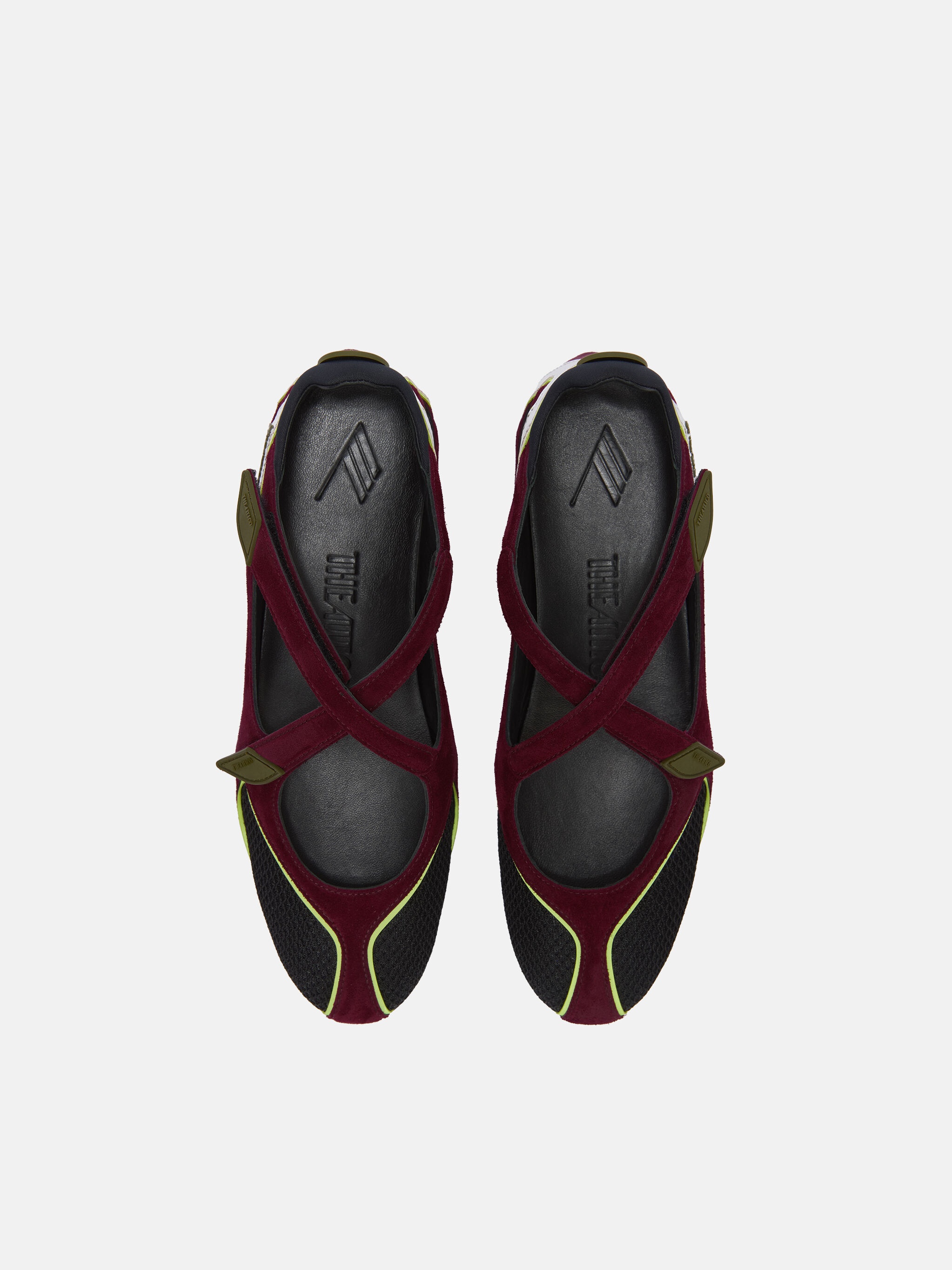 THE ATTICO ''FLOOR 01'' BALLERINA FLAT VIOLET AND BLACK