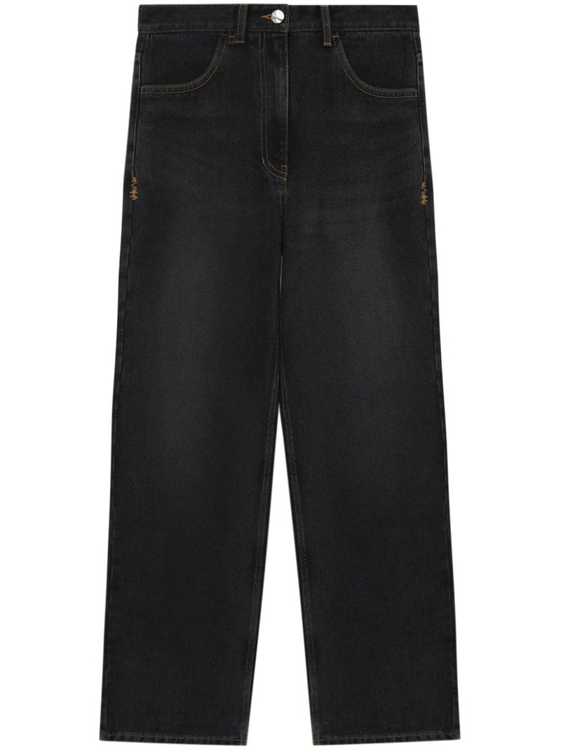 washed wide-leg jeans 1