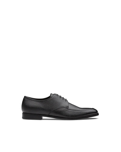 Prada Saffiano leather laced Derby shoes outlook