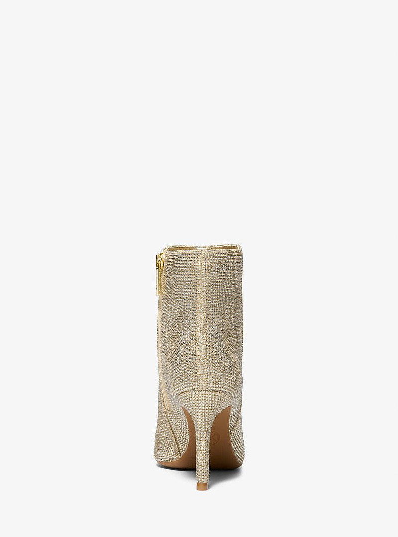 Dorothy Embellished Glitter Chain-Mesh Ankle Boot 4