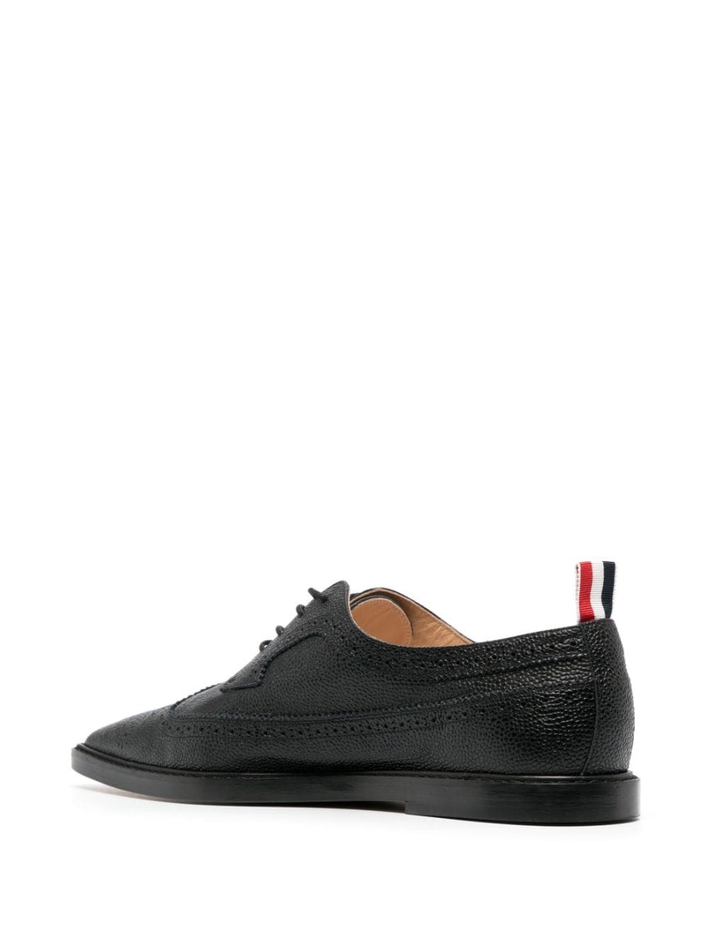 pointed -toe leather brogues - 3