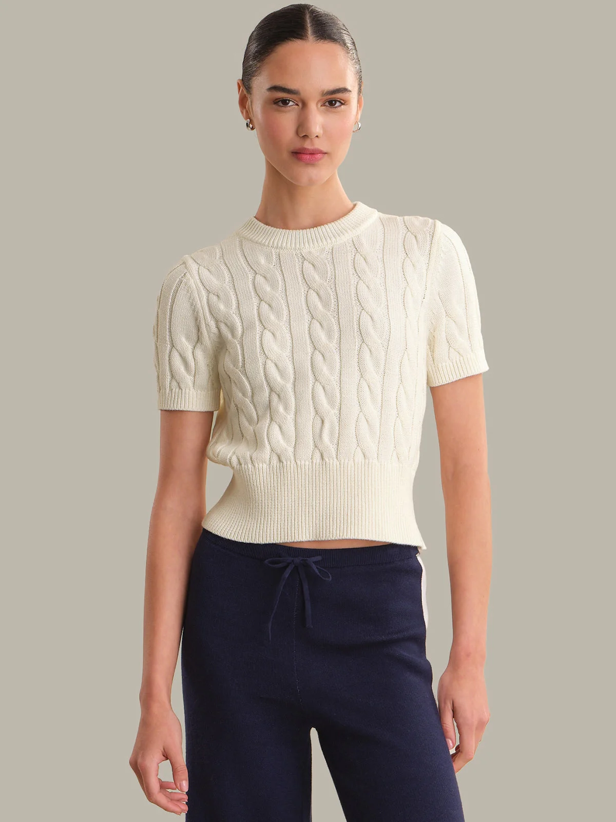 Clara: Cable Knit Pullover - 1
