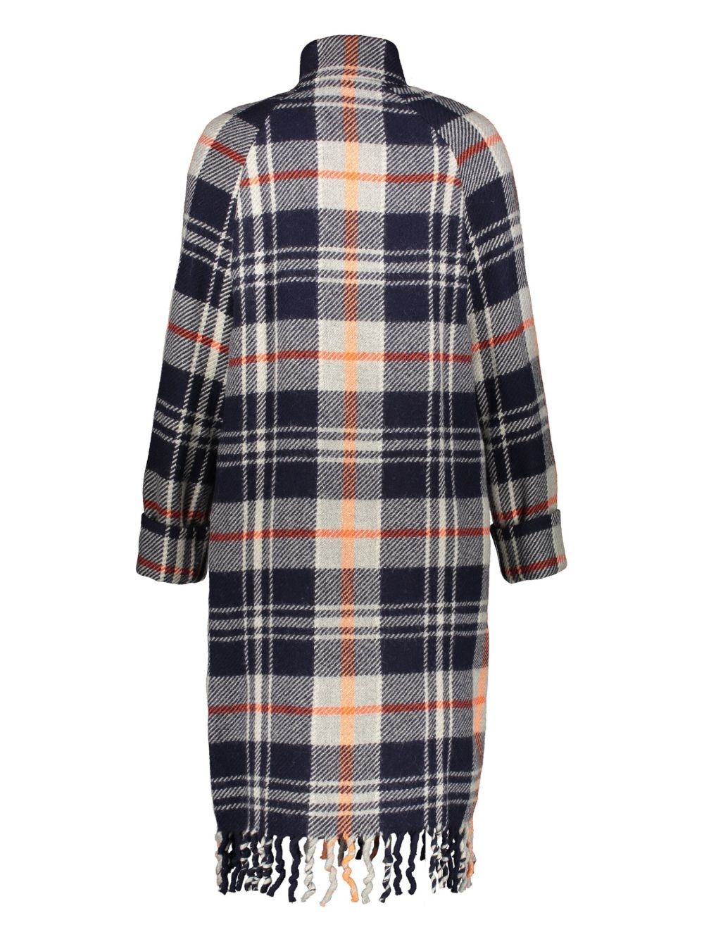 checked wool coat - 2